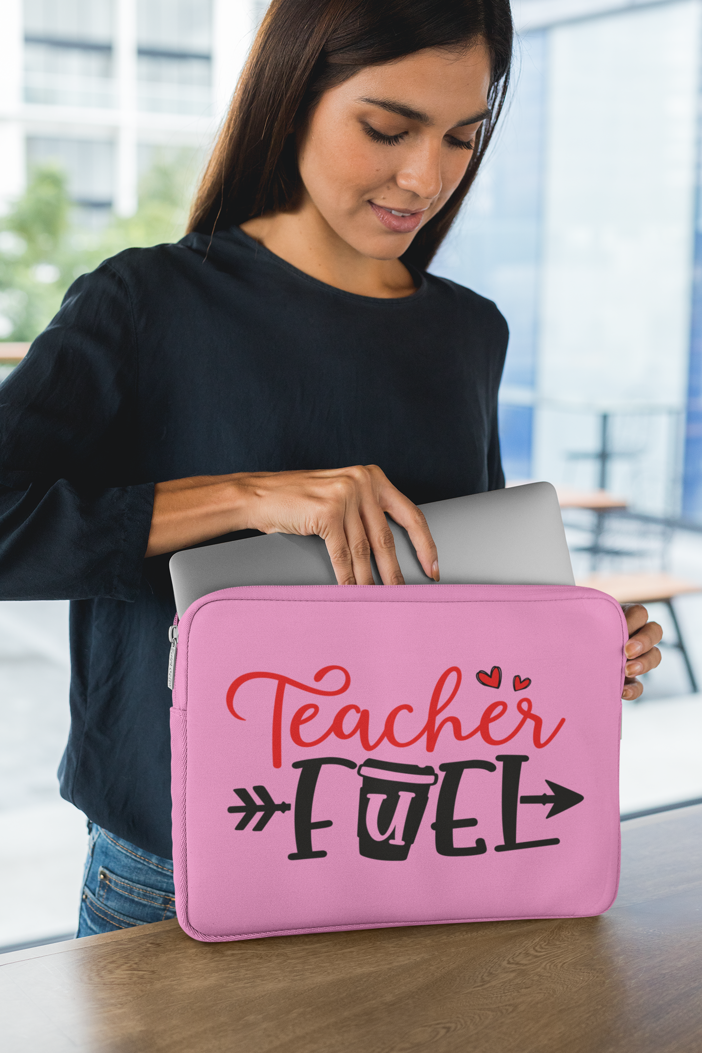 ☕ Teacher Fuel Coffee Cup Design DTF Transfer FT395