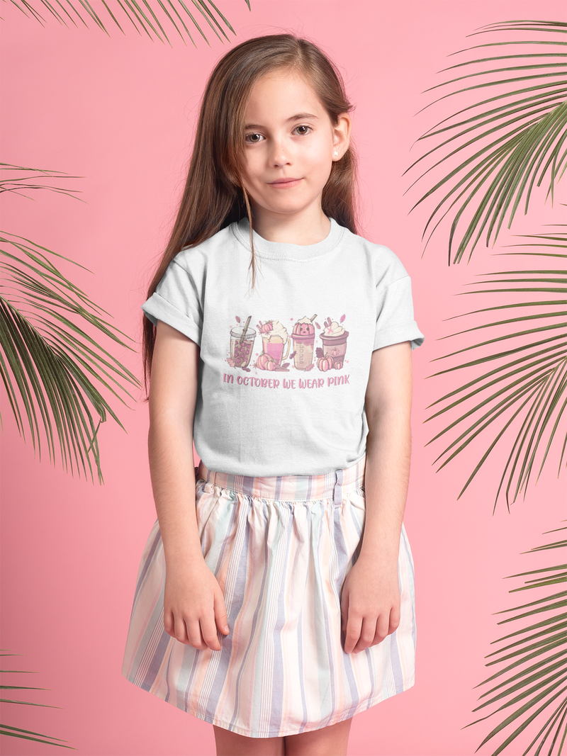 🎀💗 In October We Wear Pink Cute Design DTF Transfer FT313