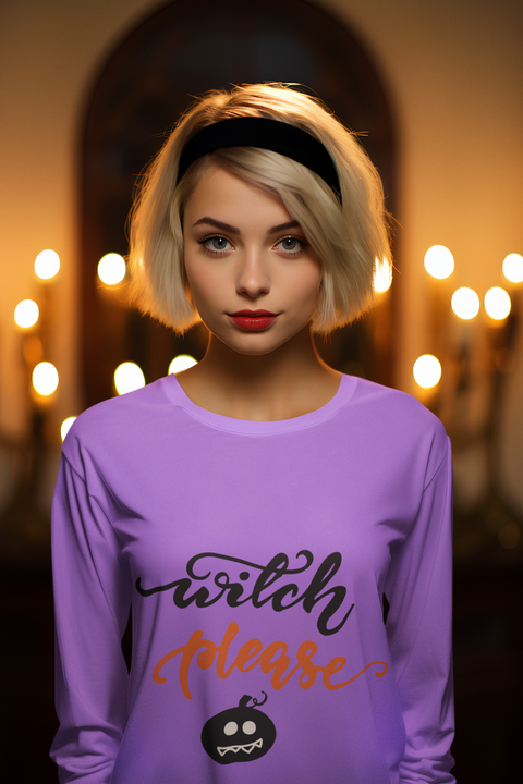 🖤🎃 Witch Please – Bold Minimal Halloween DTF Transfer FT634