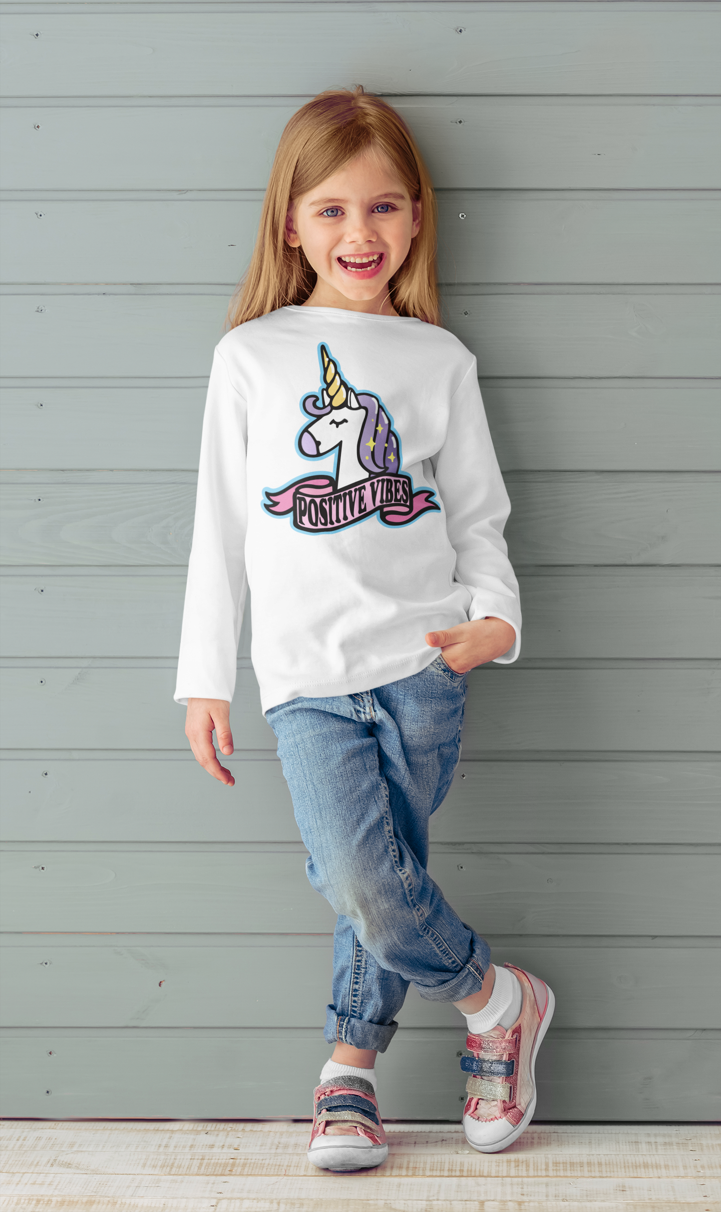 Unicorn-Positive Vibes DTF Transfer FT688