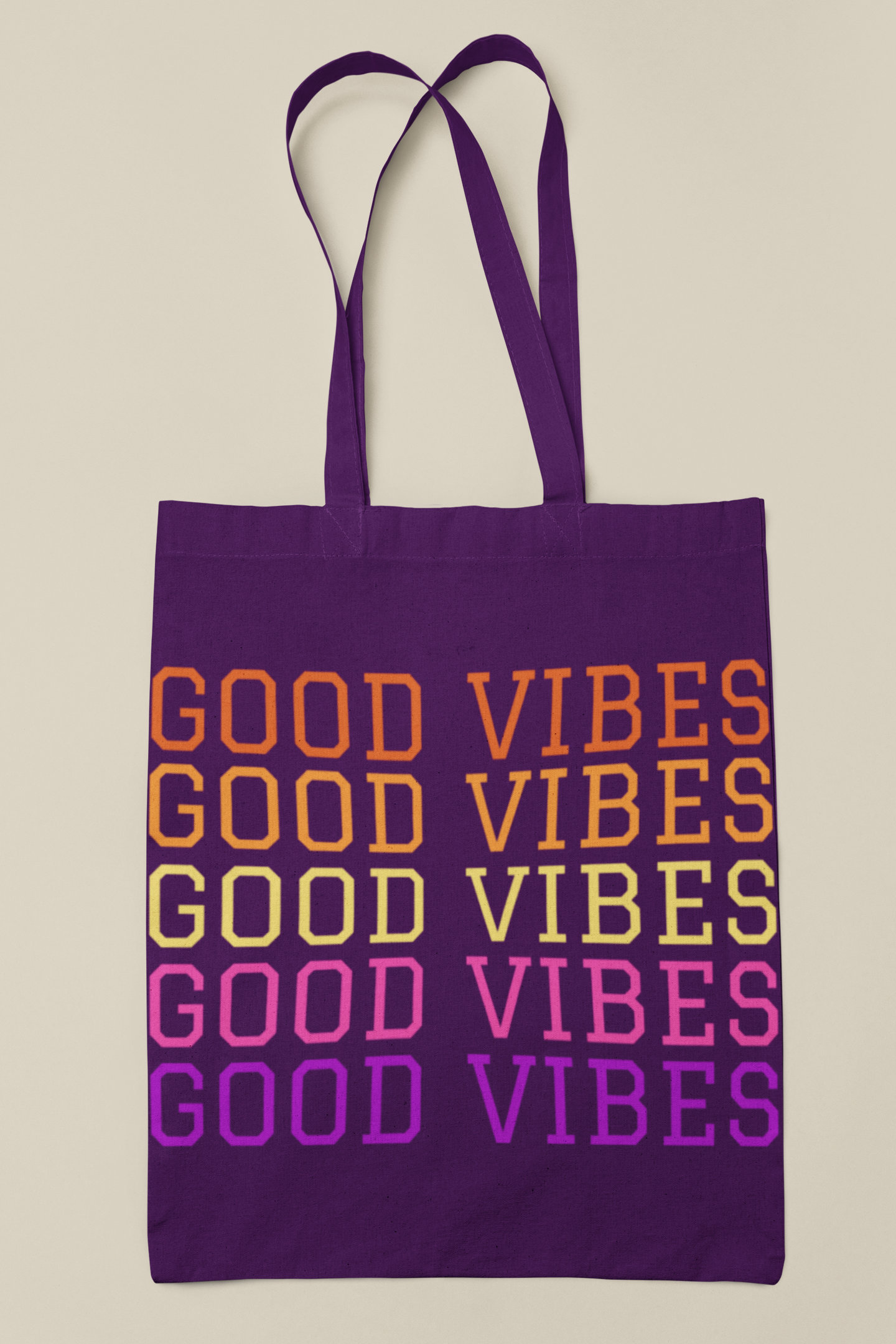 ✨ GOOD VIBES – Retro Gradient Typography | DTF Transfer FT802