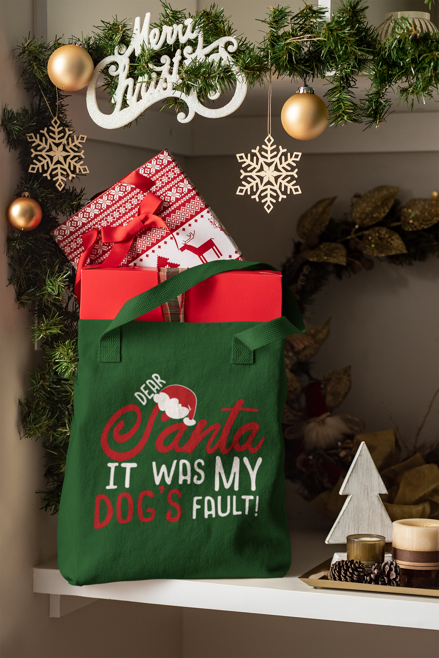🎅🐾 “Dear Santa, It Was My Dog’s Fault!” DTF Transfer FT566