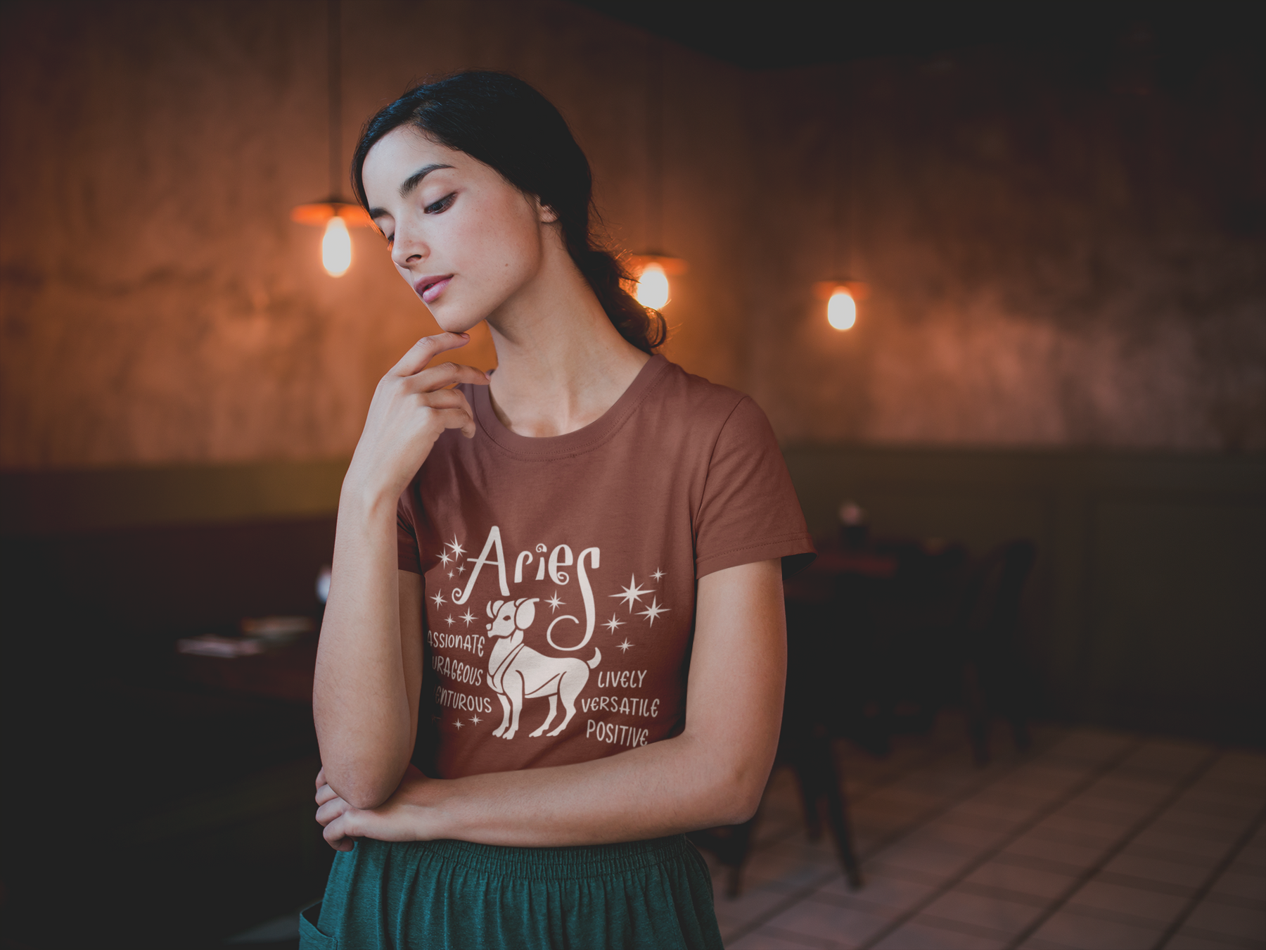 ♈ Aries – Zodiac Power | Bold Astrology DTF Transfer FT828