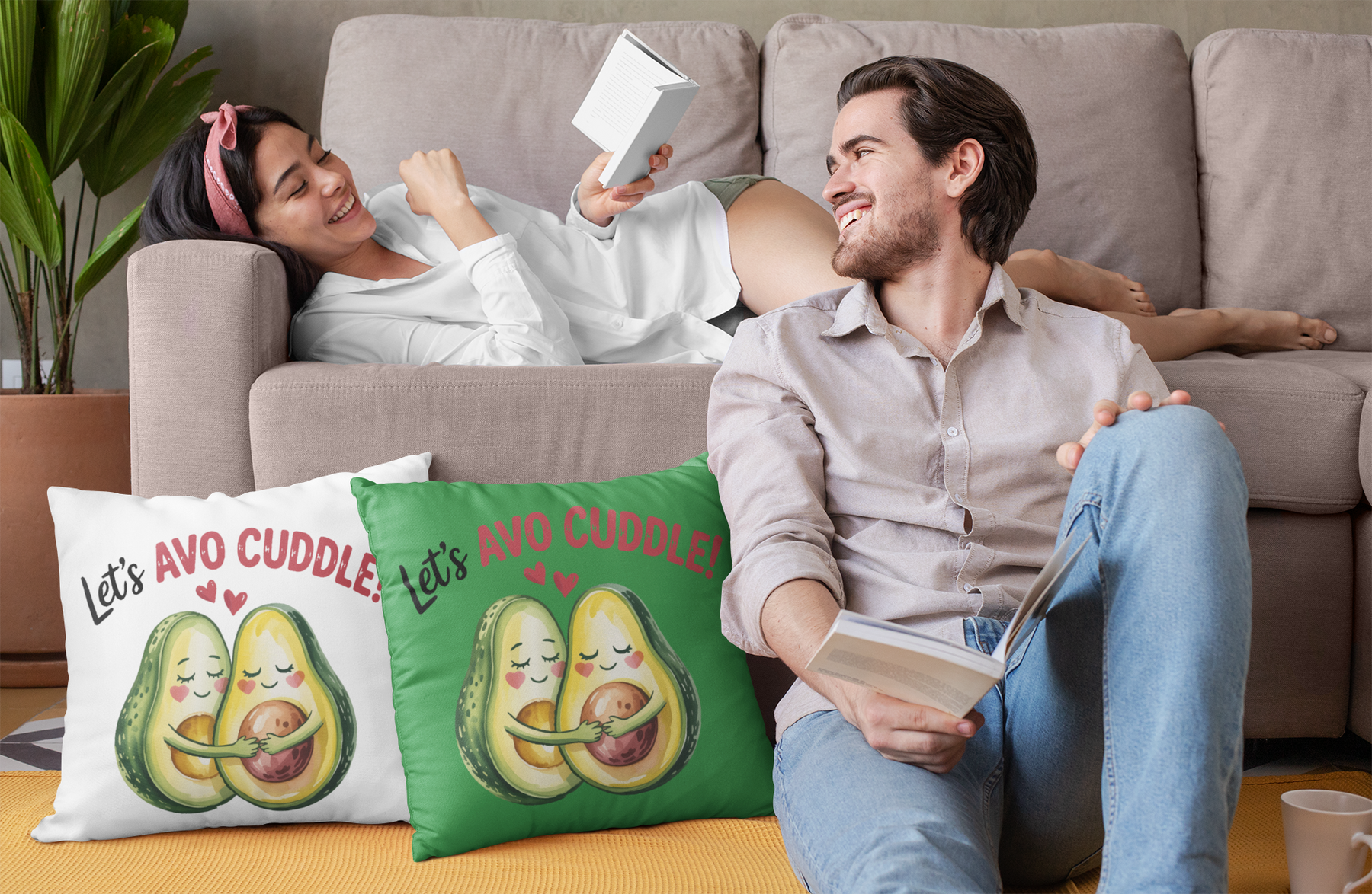 🥑💘 Avo Cuddle - Cute Valentine Avocado Love Design | DTF Transfer FT1127