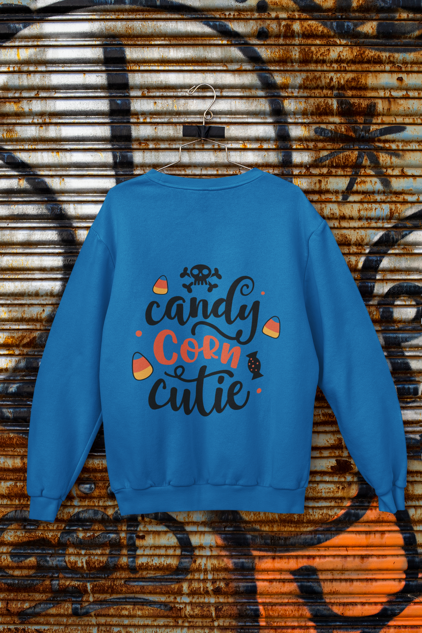 🍬🎃 “Candy Corn Cutie” DTF Transfer in Black FT528