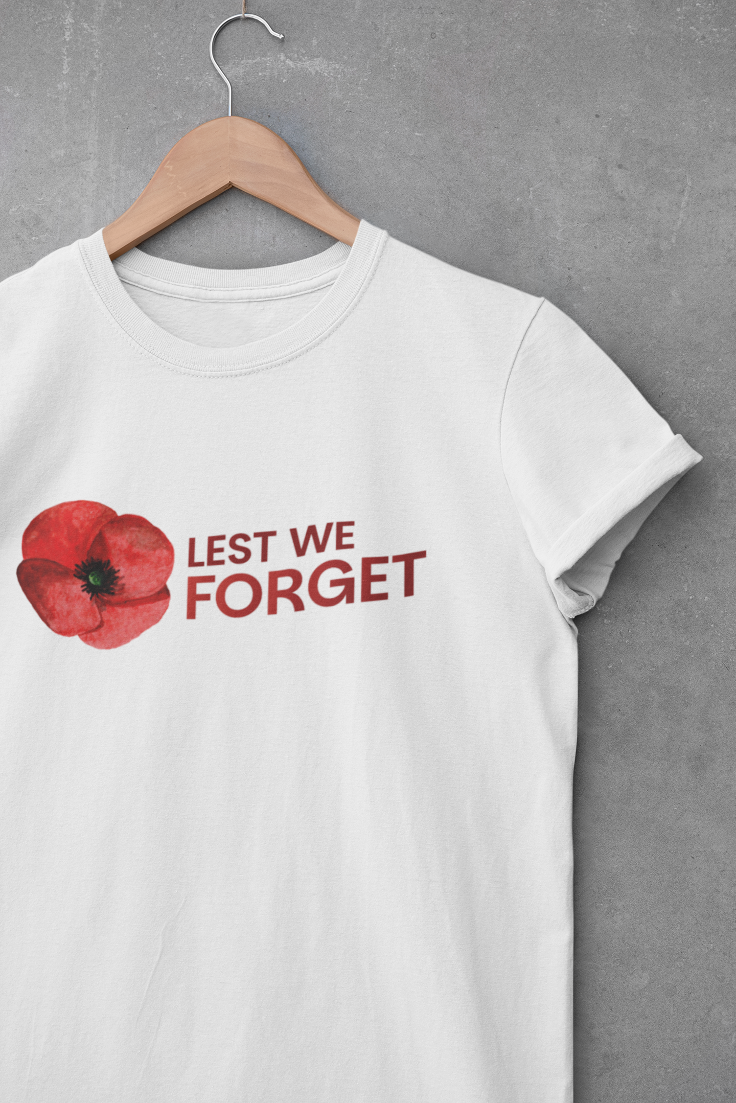 🌹 Lest We Forget | Watercolor Poppy Memorial Edition Design DTF Transfer FT992