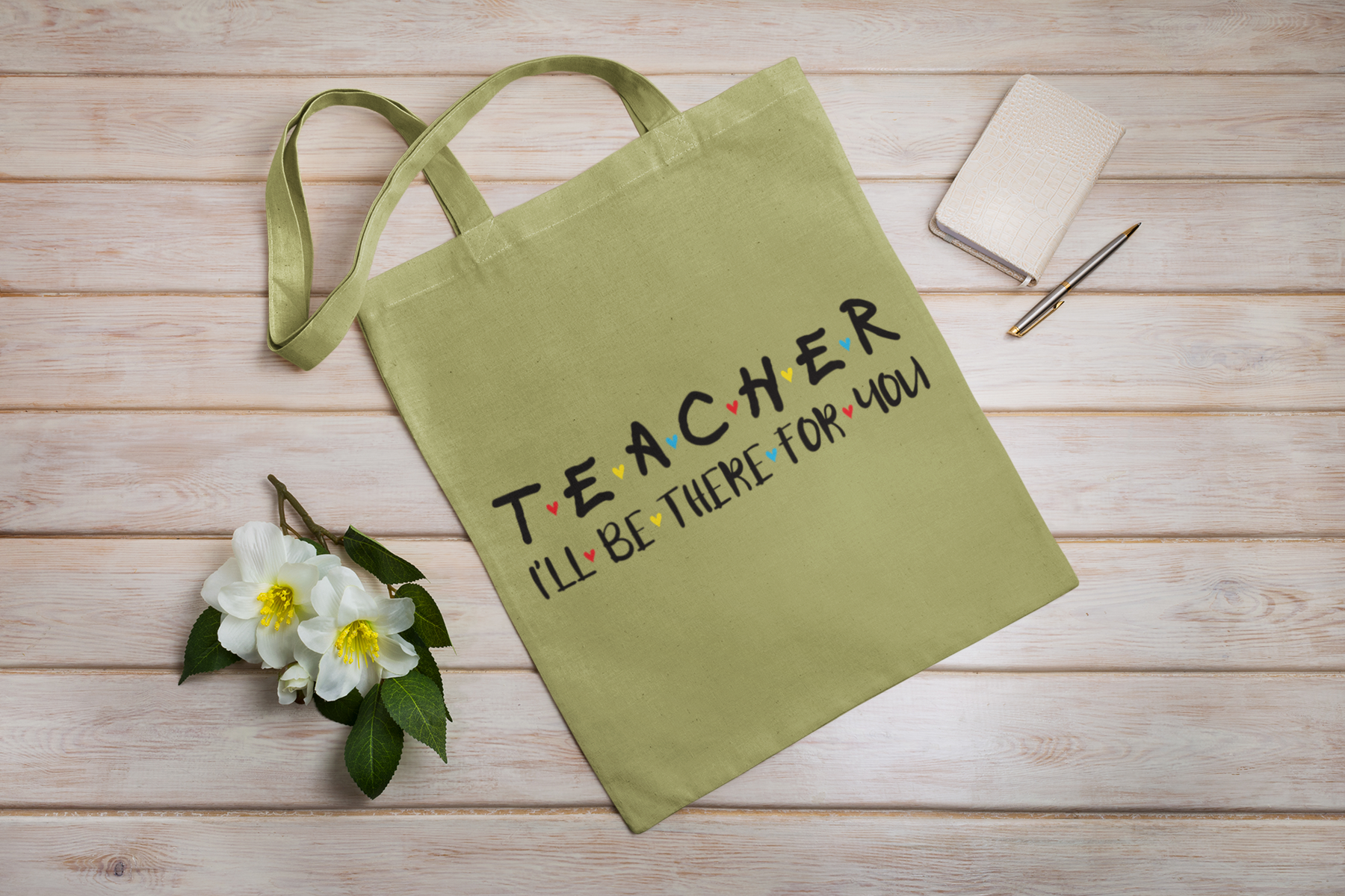 🍎 Teacher — I’ll Be There For You Black Font DTF Transfer FT594