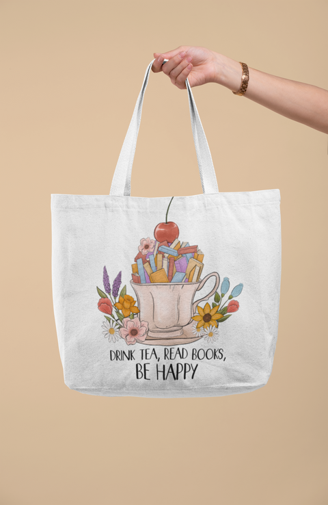 📖 Drink Tea. Read Books. Be Happy. FT129
