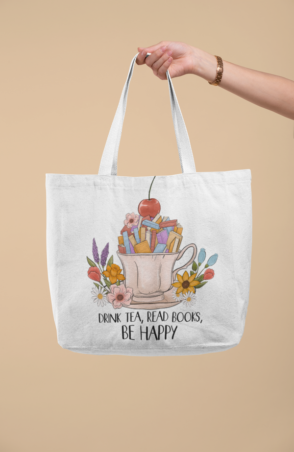 📖 Drink Tea. Read Books. Be Happy. FT129