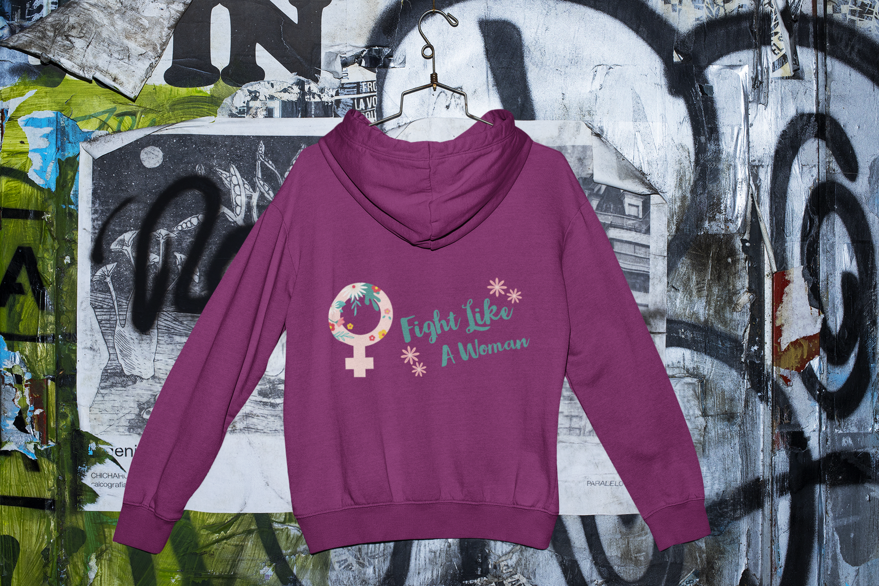 🌸 Fight Like a Woman – Floral Feminine Power | DTF Transfer FT659