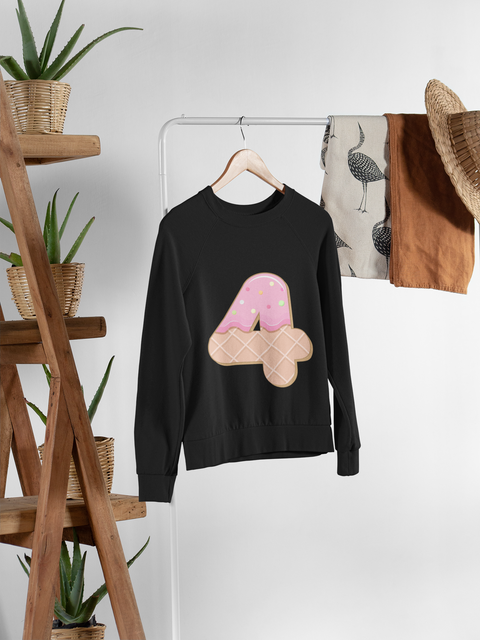 🎂✨ Birthday Number “4” – Donut Style | DTF Transfer FT1158