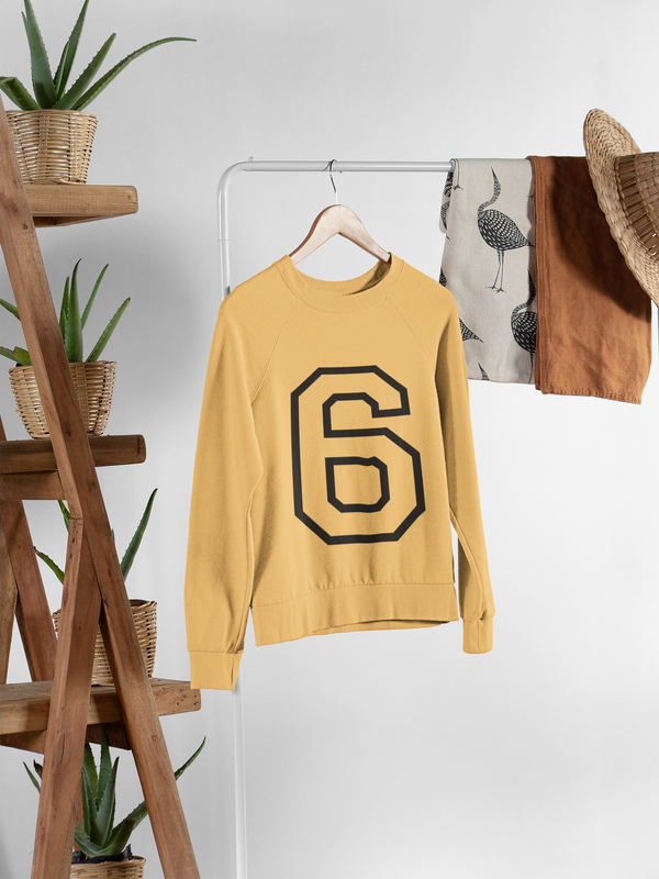 ⬛ “6” – Six – Solid Black Outline Numeric | DTF Transfer FT1056