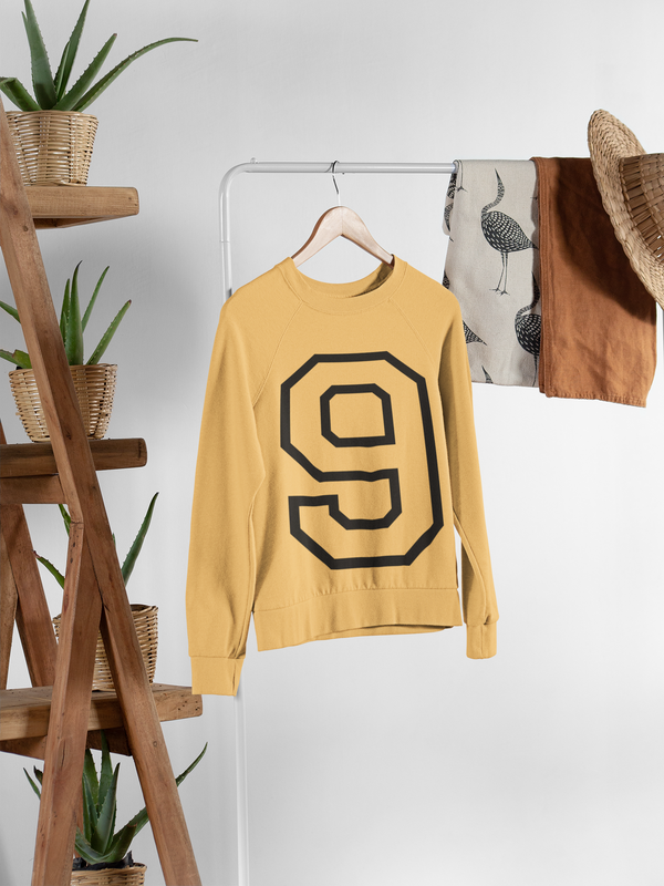 ⬛ “9” – Nine – Solid Black Outline Numeric | DTF Transfer FT1059