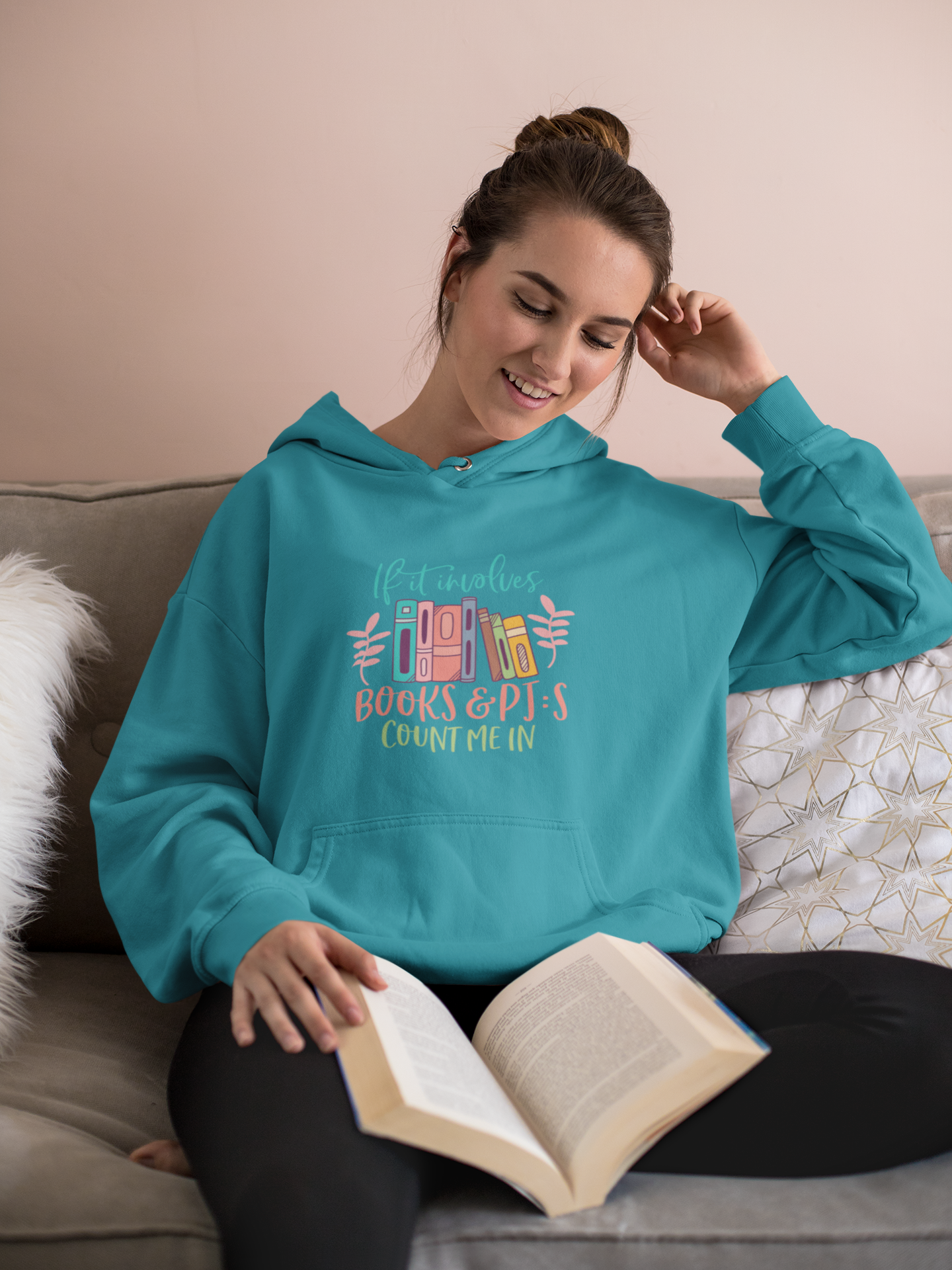 📚 If It Involves Books & PJs Count Me In DTF Transfer FT376