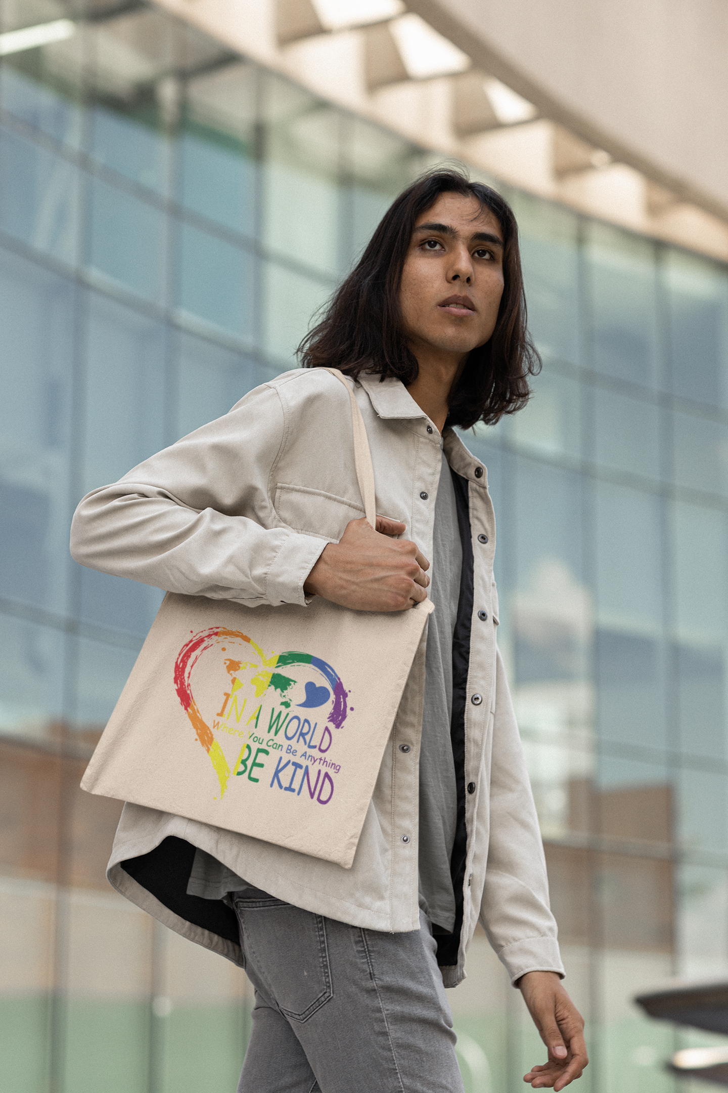 🌍 In a World Where You Can Be Anything, Be Kind | Pride DTF Transfer FT716