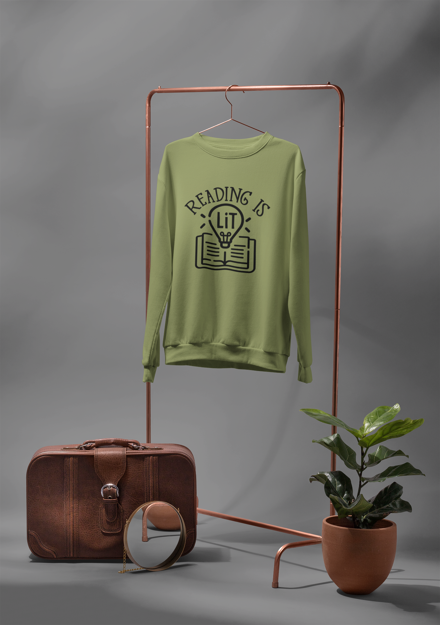 📚 Reading Is Lit | Book Lover Black DTF Transfer FT866