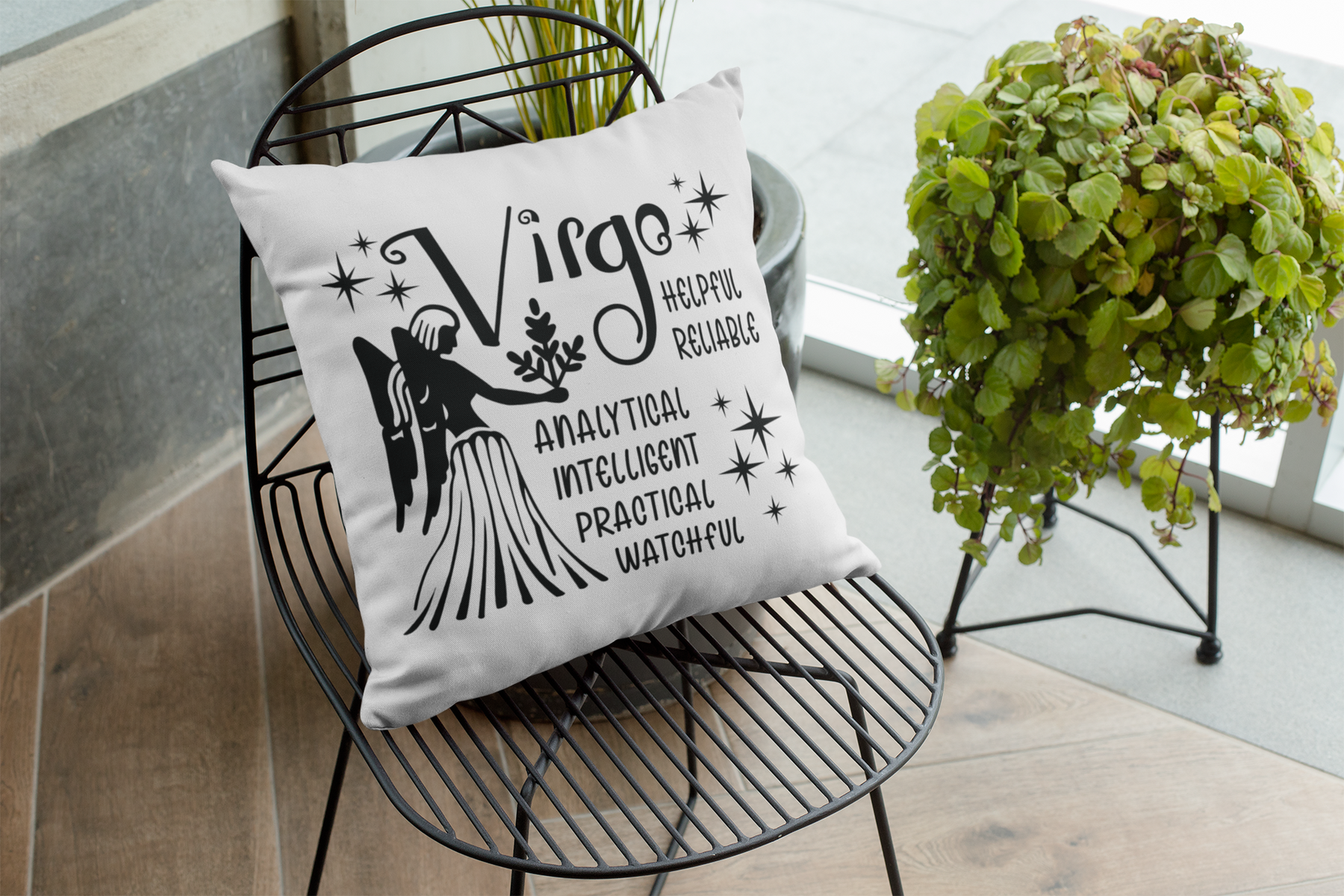 ♍🌿 Virgo Zodiac – Quiet Intelligence DTF Transfer FT893