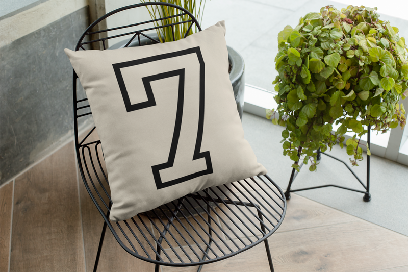 ⬛ “7” – Seven – Solid Black Outline Numeric | DTF Transfer FT1057
