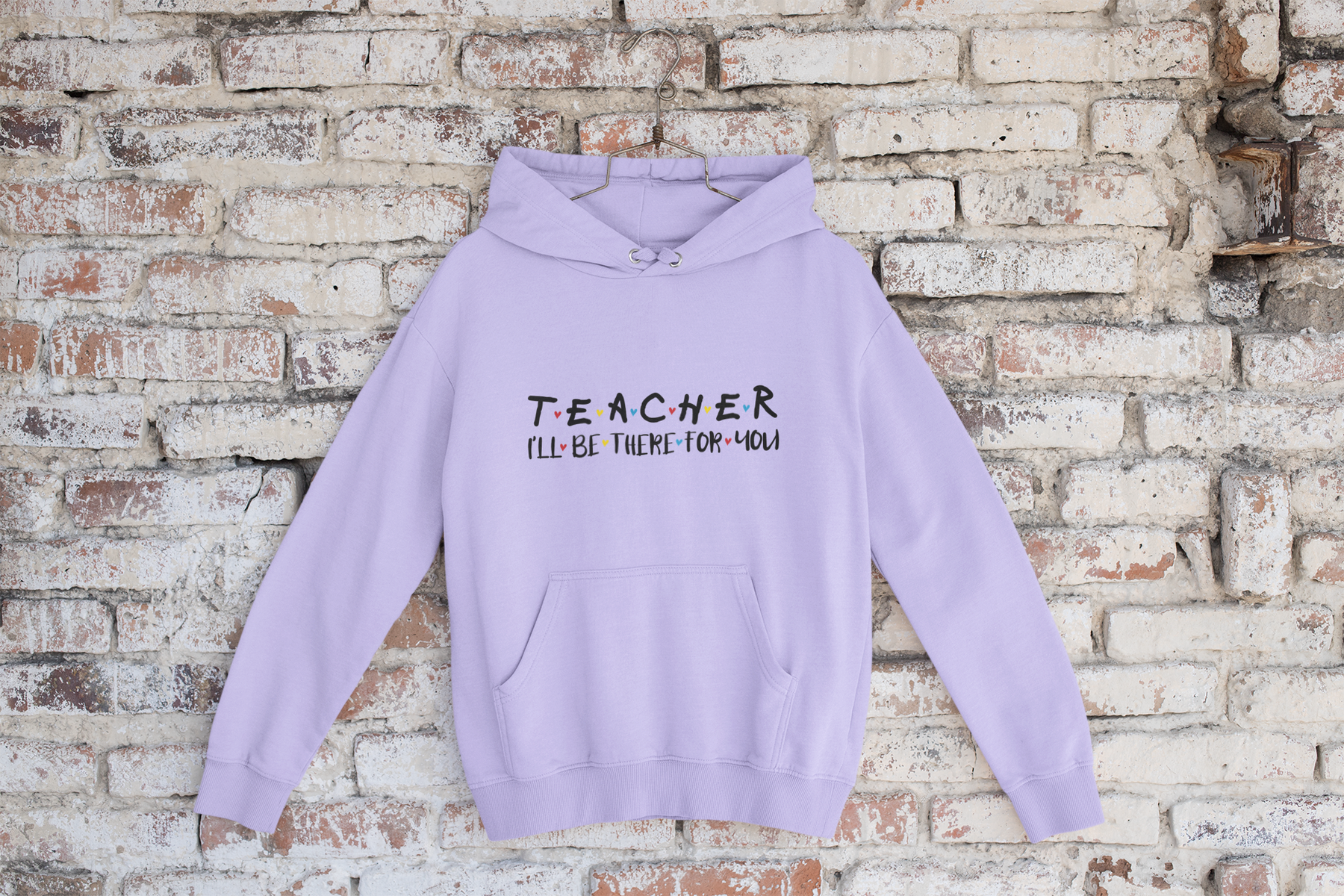🍎 Teacher — I’ll Be There For You Black Font DTF Transfer FT594