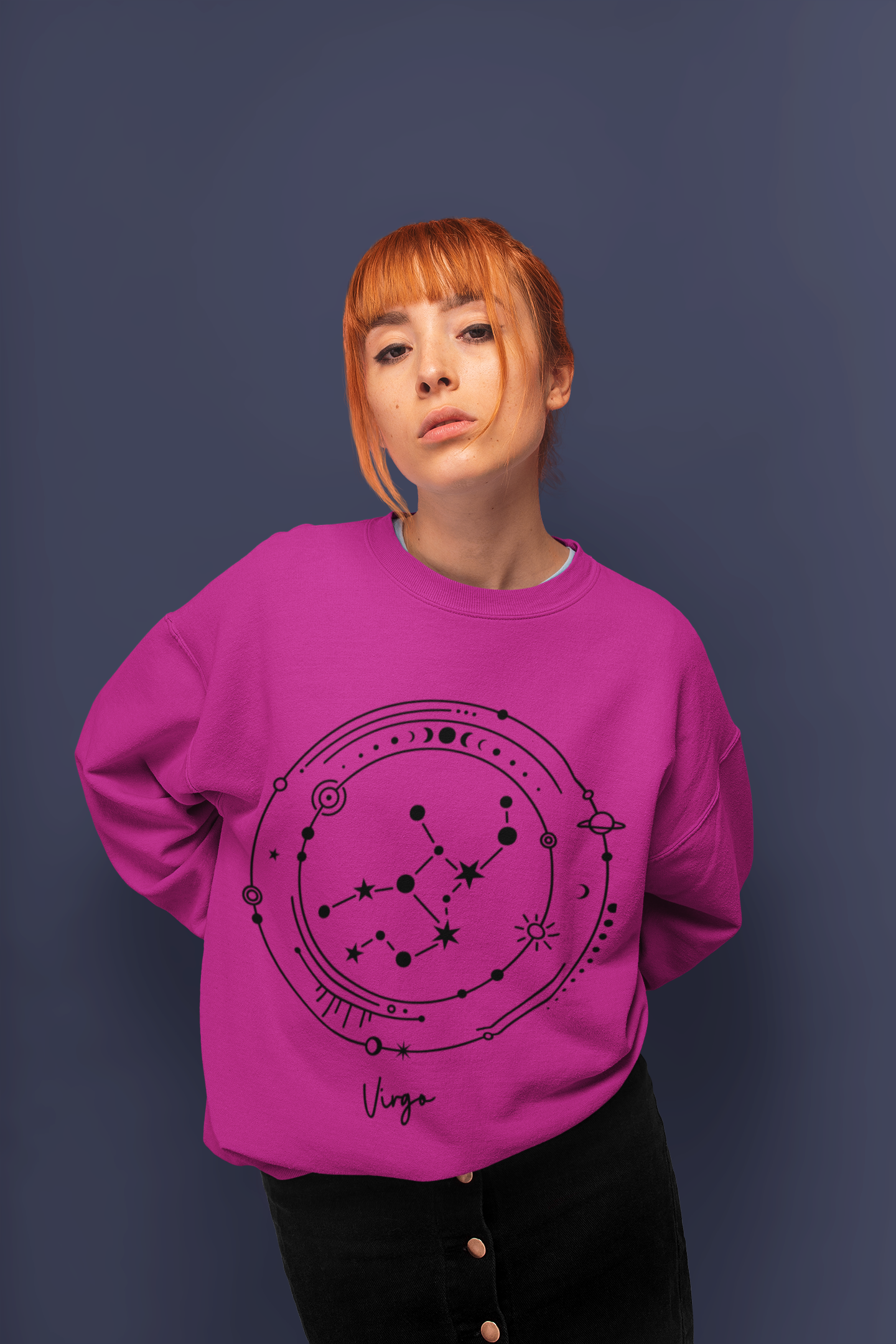 ♍ Virgo – Celestial Symbol | Minimal Astrology DTF Transfer FT784