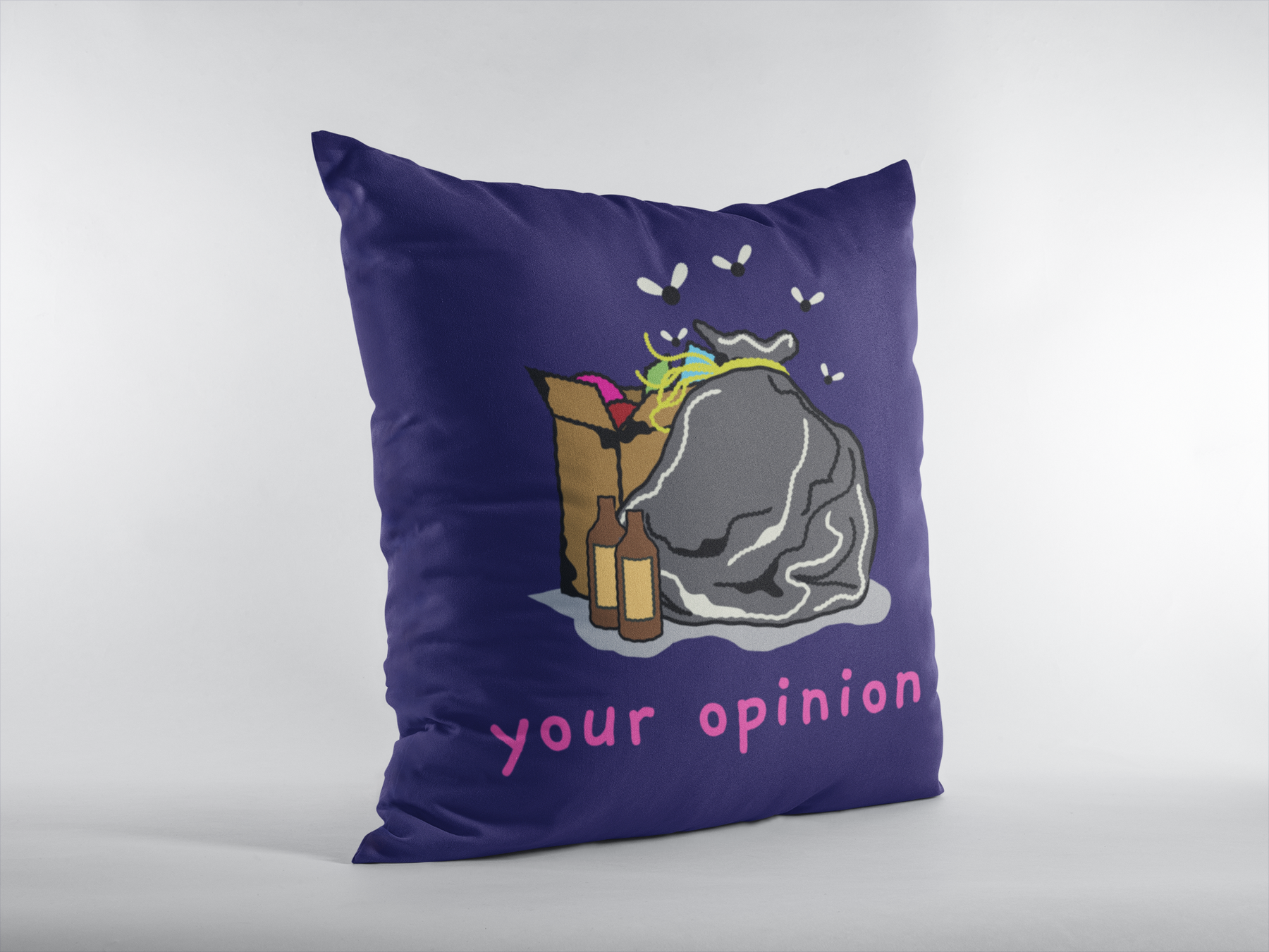 🗑️😌 Your Opinion | Zero-Care Humor DTF Transfer FT855