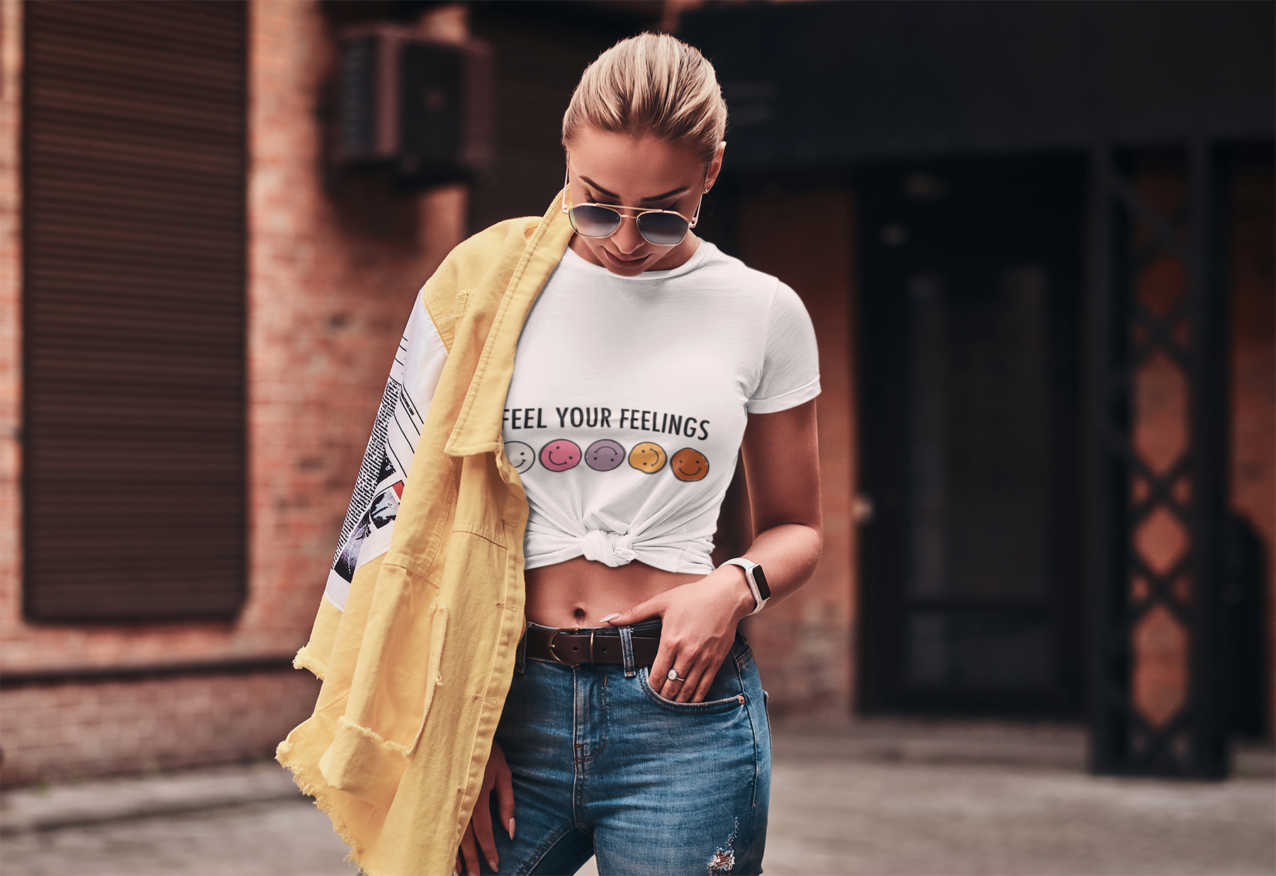 🎨 Feel Your Feelings Black Design DTF Transfer FT345