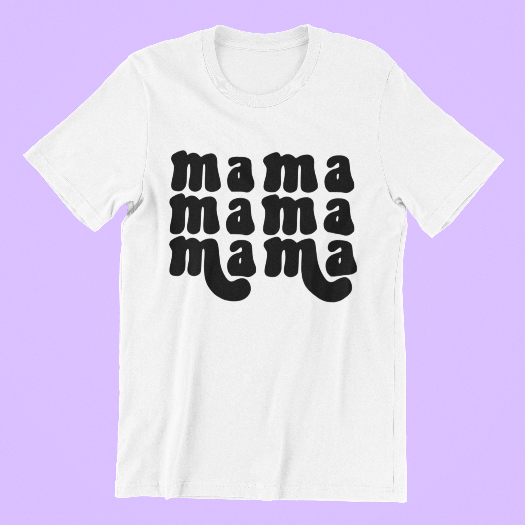 🔠 Mama Pattern – Black Bold Typography DTF Transfer FT878