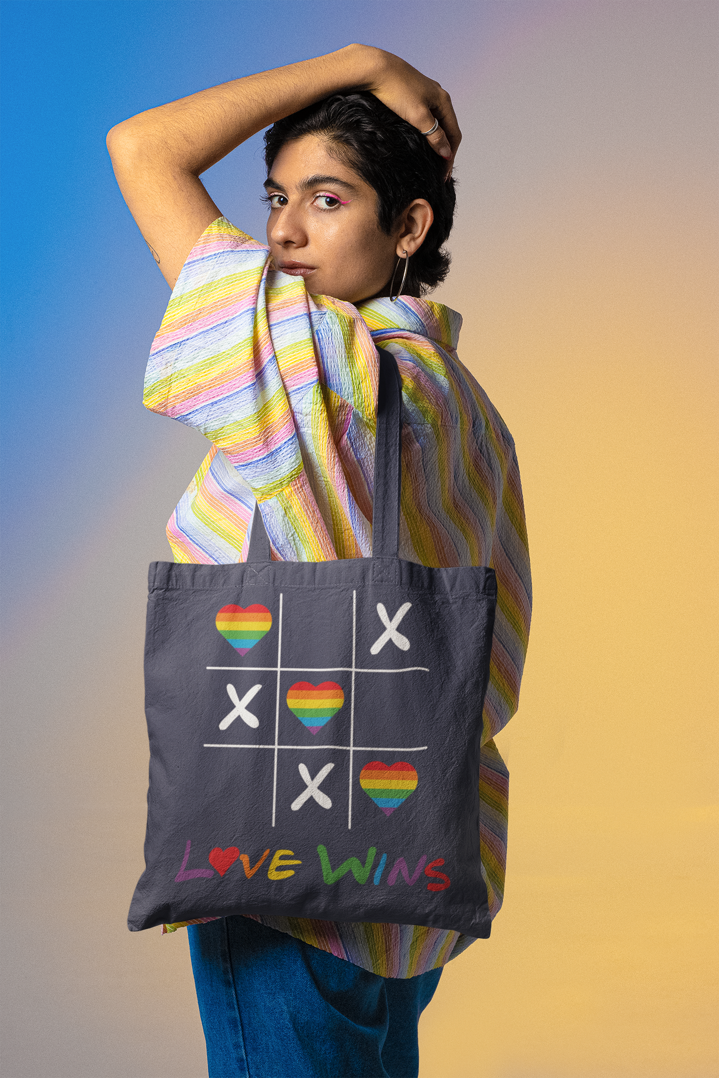 🌈 Love Wins Tic Tac Toe Design DTF Transfer FT340 – Falcon Transfers