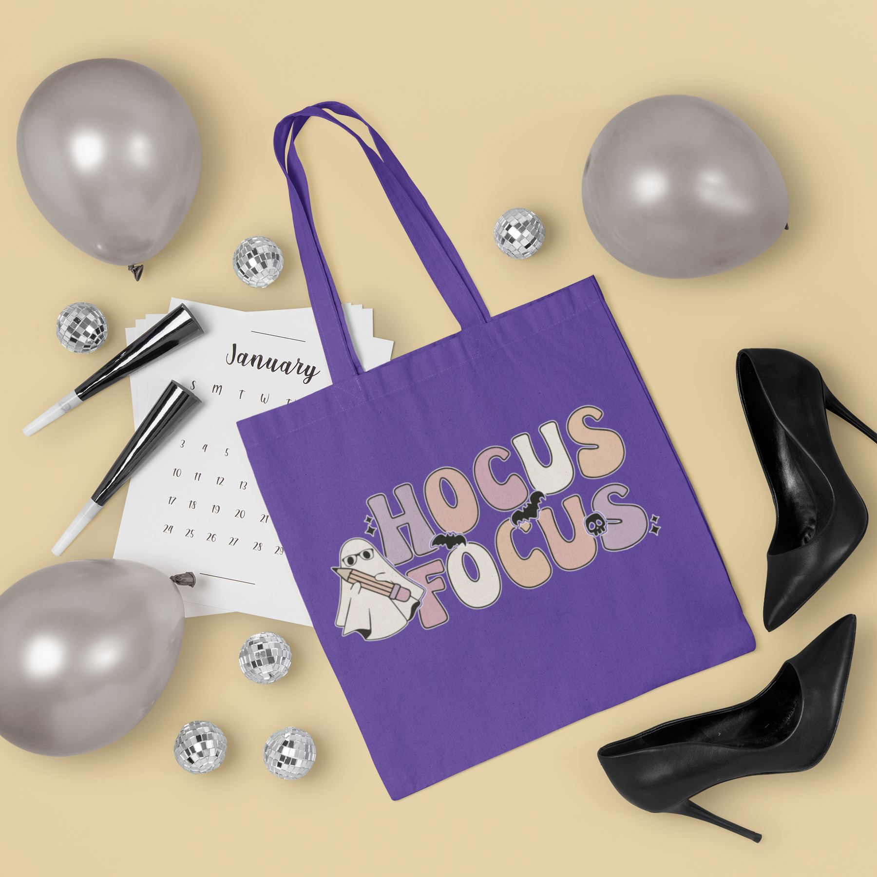 ✏️🎃 “Hocus Focus” DTF Transfer in Black FT503
