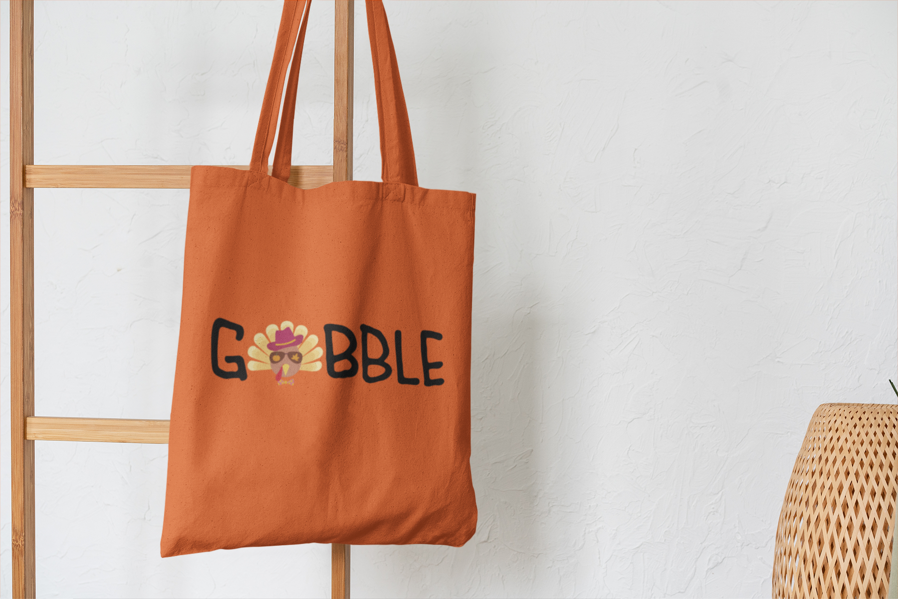 🦃✨ Gobble – Cool Turkey Fall/Thanksgiving Black Font DTF Transfer FT597