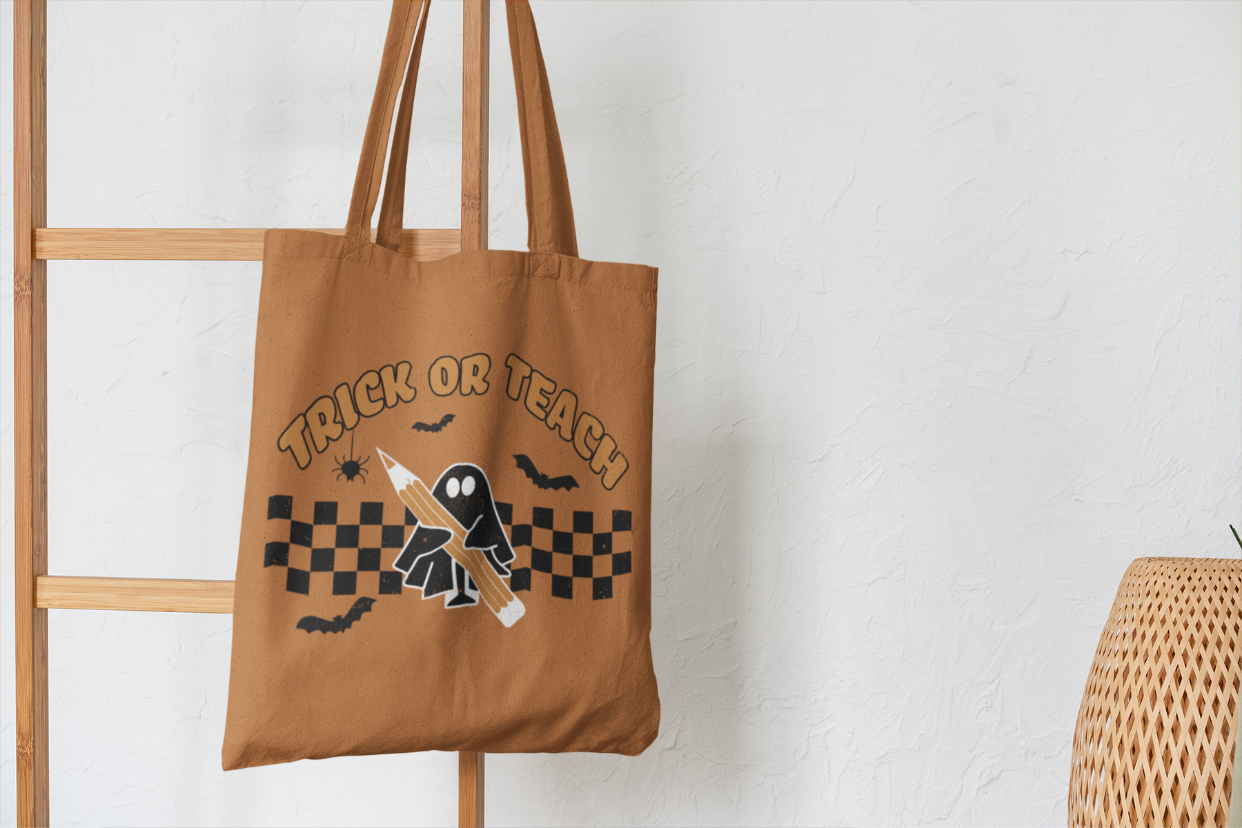 🍎👻 Trick or Teach for Fall Classroom Apparel DTF Transfer FT560