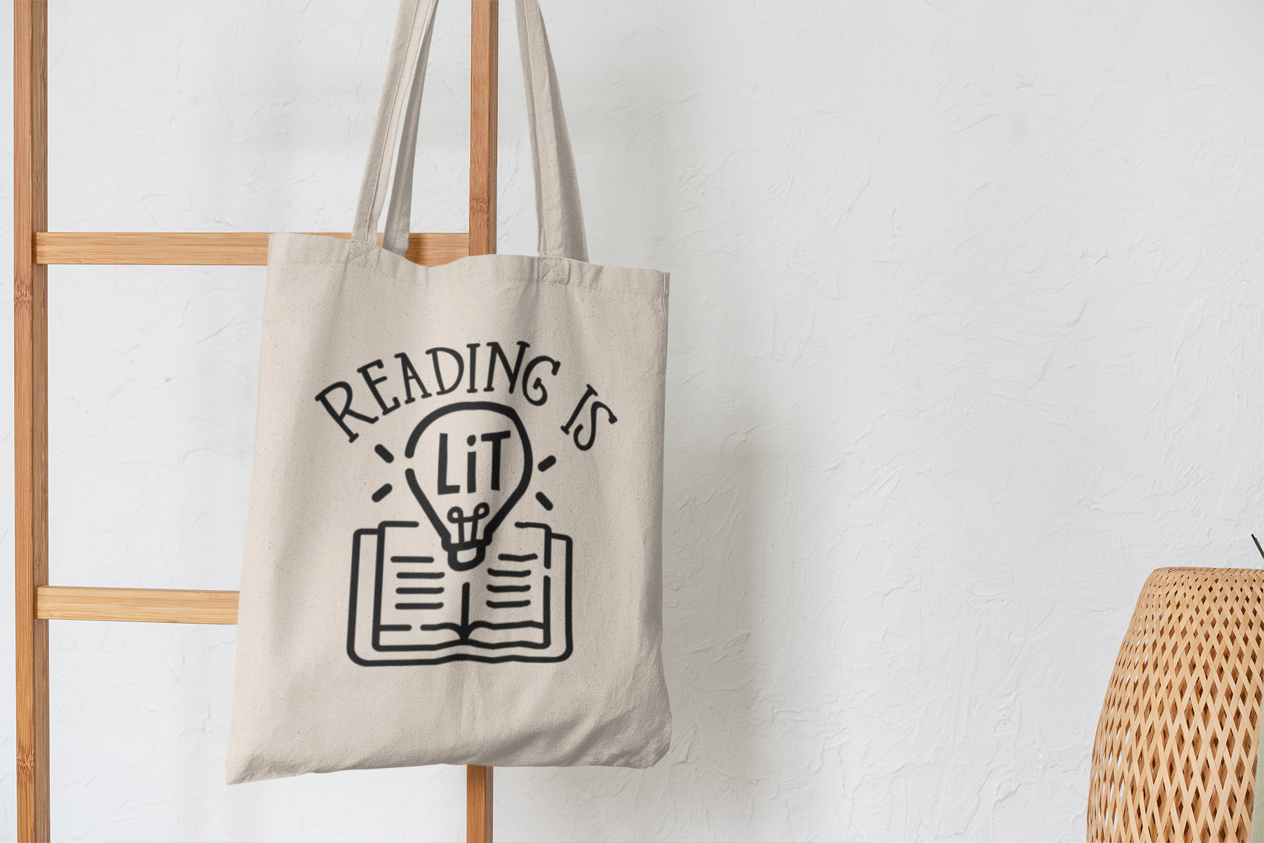 📚 Reading Is Lit | Book Lover Black DTF Transfer FT866