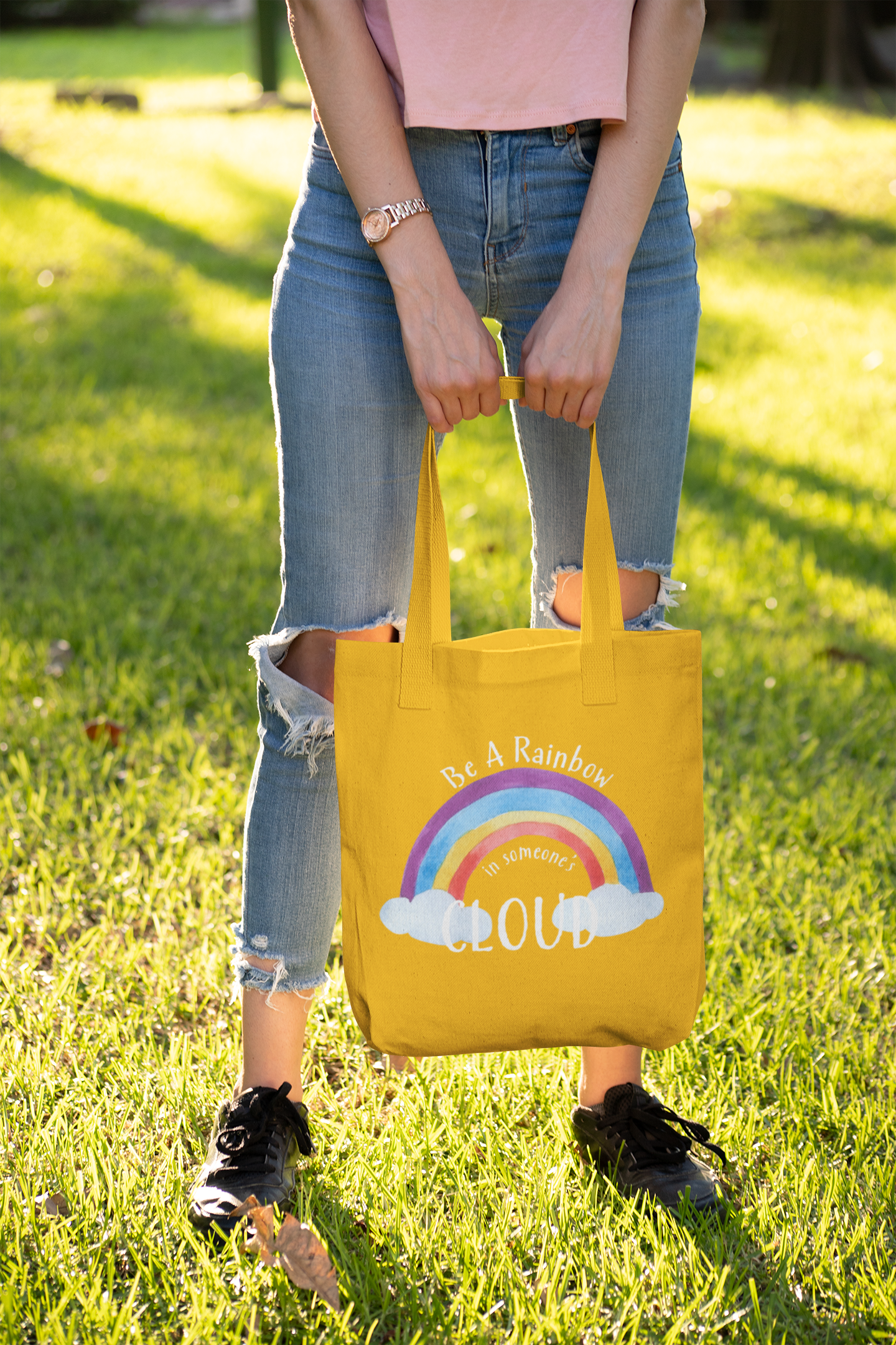 🌈☁️ Be A Rainbow in Someone’s Cloud – Inspirational DTF Transfer FT613