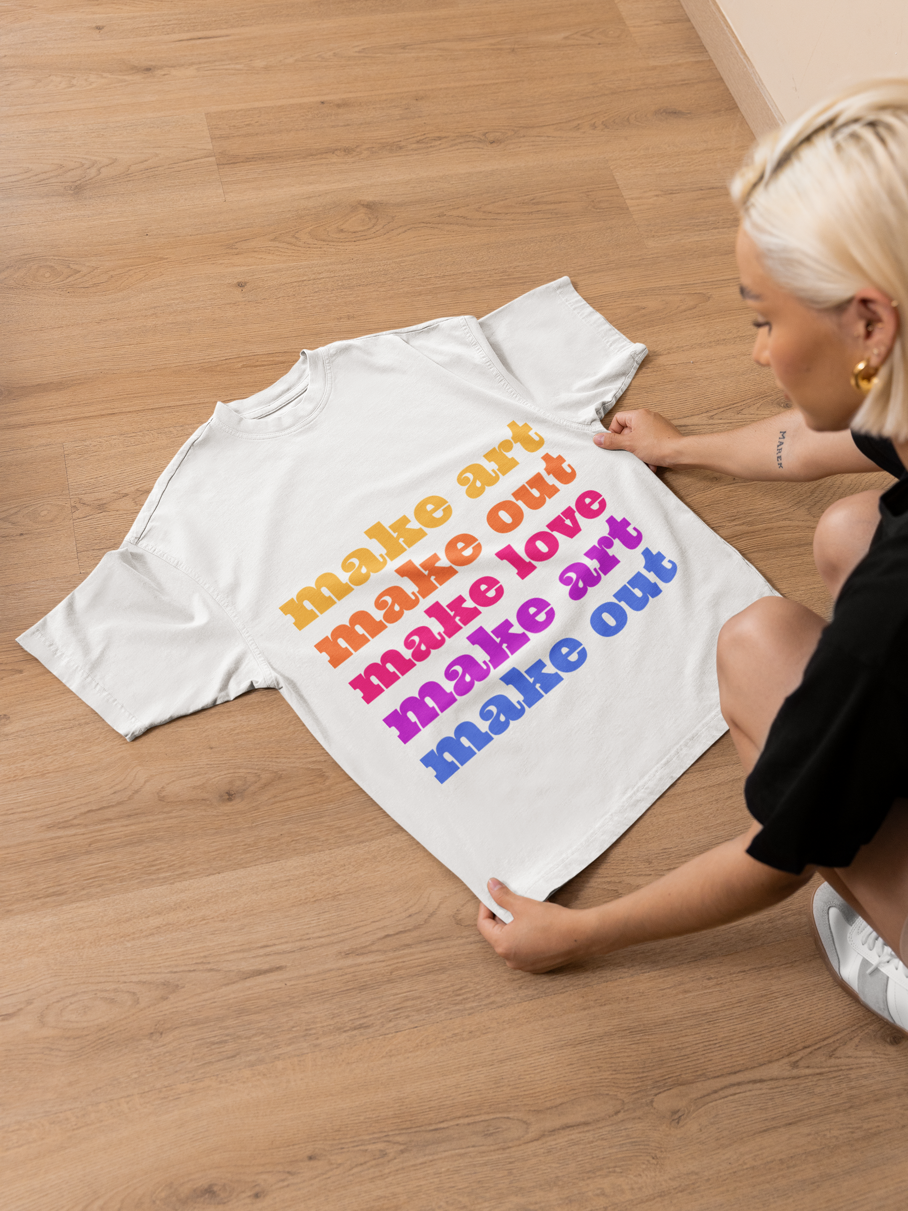 🖤 Make Art - Make Out - Make Love - Make Art | Bold Typography DTF Transfer FT836