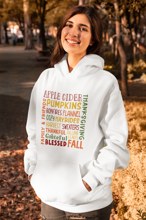 🍁 Fall Vibes Word Collage DTF Transfer (Vertical) DTF Transfer FT453