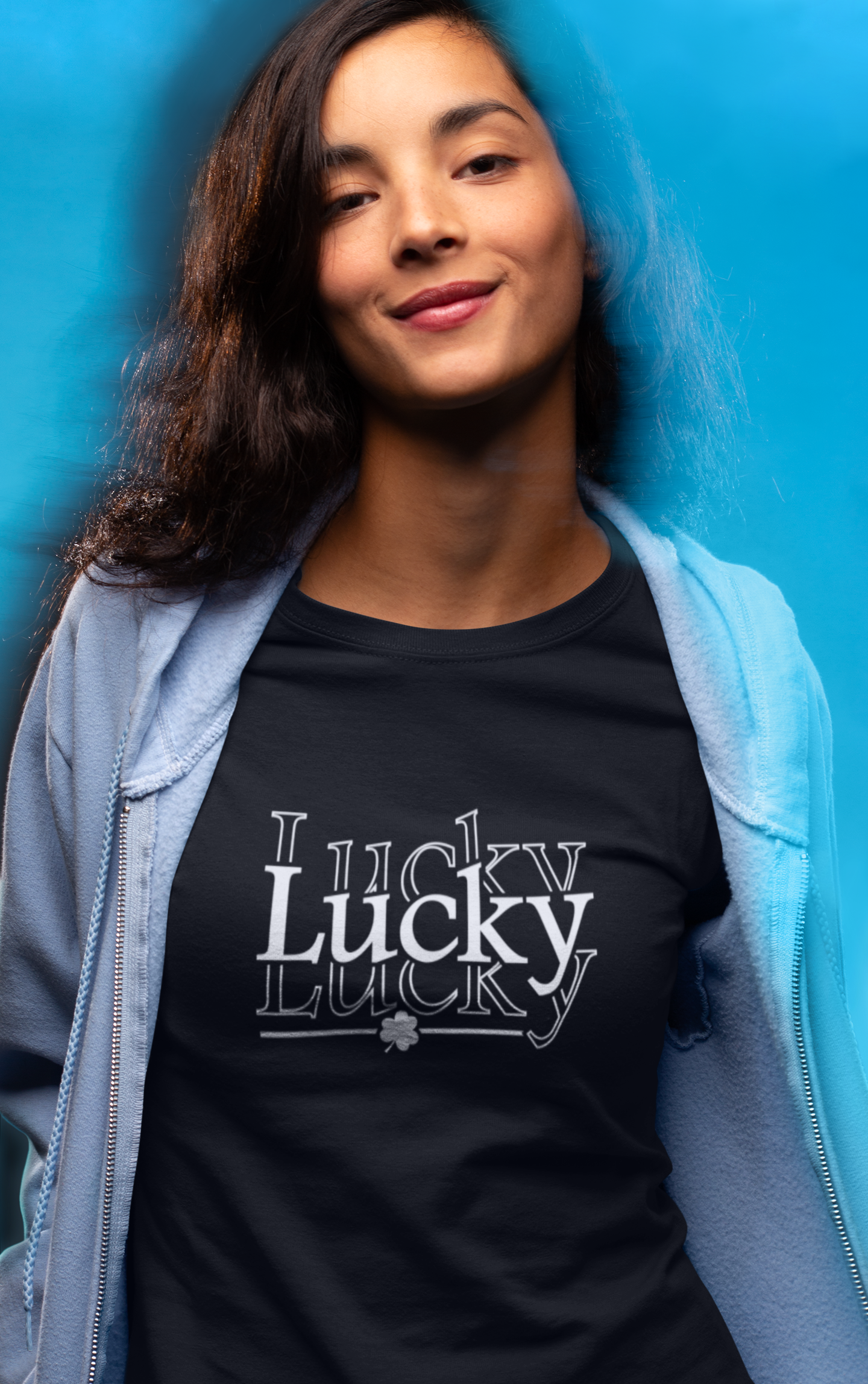 🍀 Lucky Minimal Clover Typography Design DTF Transfer FT379