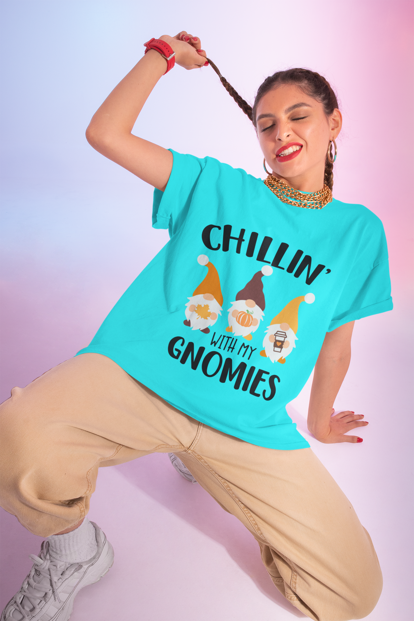 🧡 Chillin’ With My Gnomies  in Black FT483