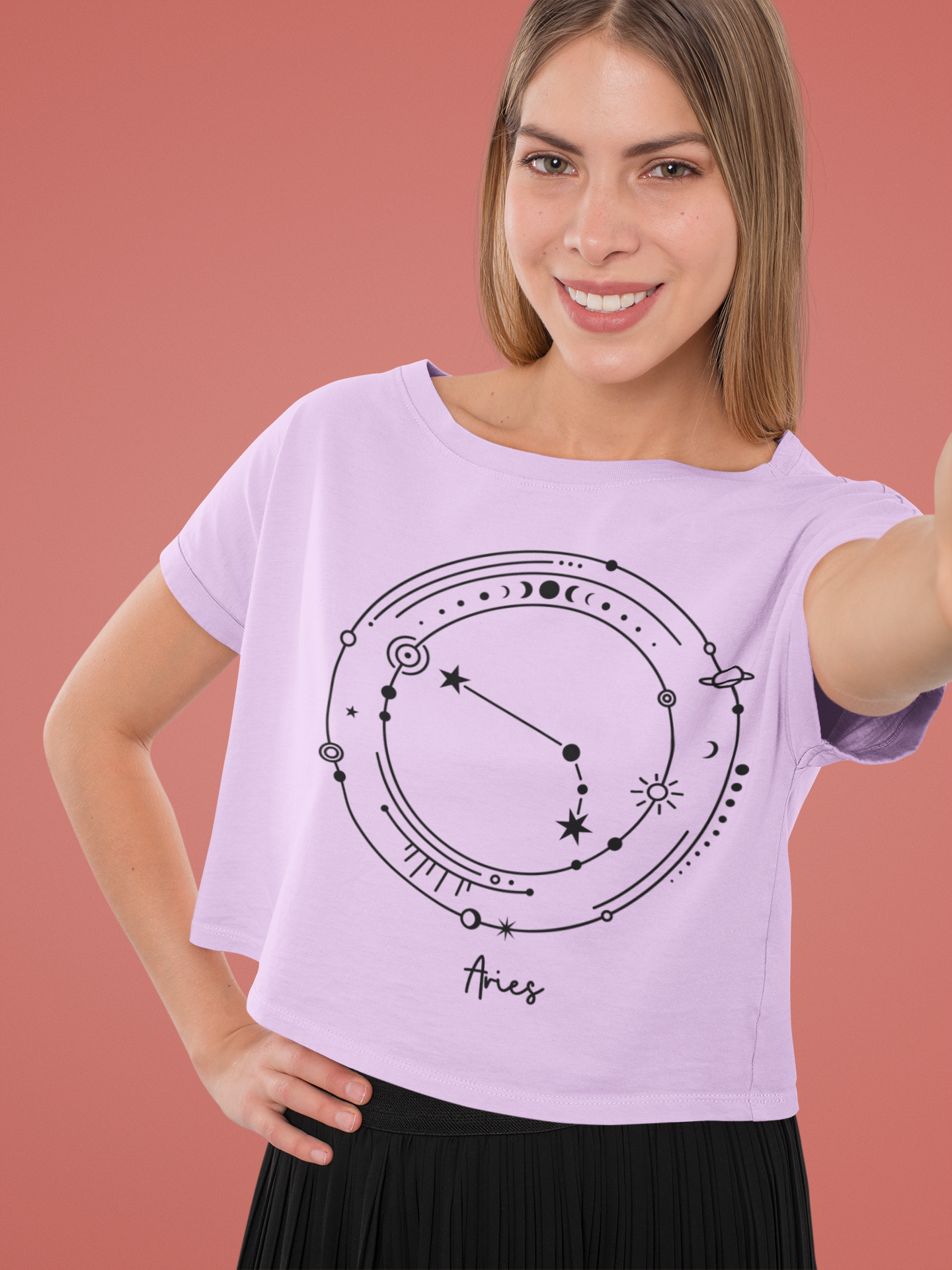 ♈ Aries – Celestial Symbol | Minimal Astrology DTF Transfer FT795