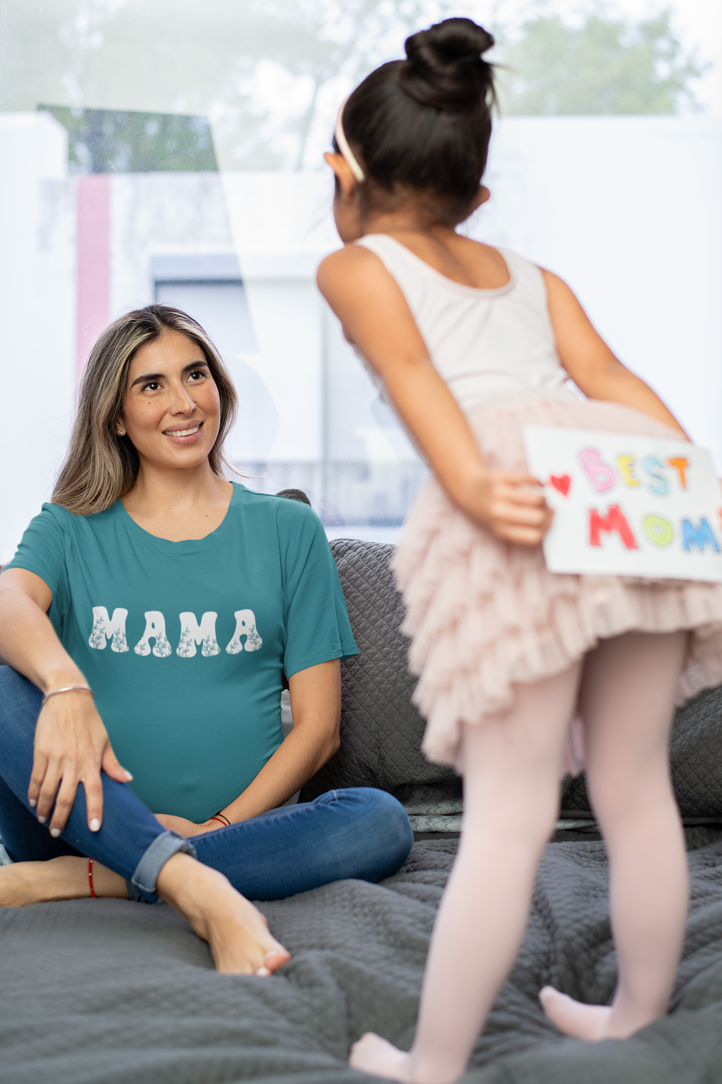 🌿 Mama – Floral Lettering DTF Transfer FT875