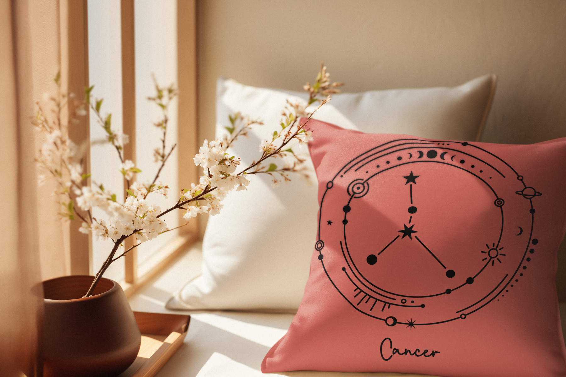 ♋ Cancer – Celestial Symbol | Minimal Astrology DTF Transfer FT794