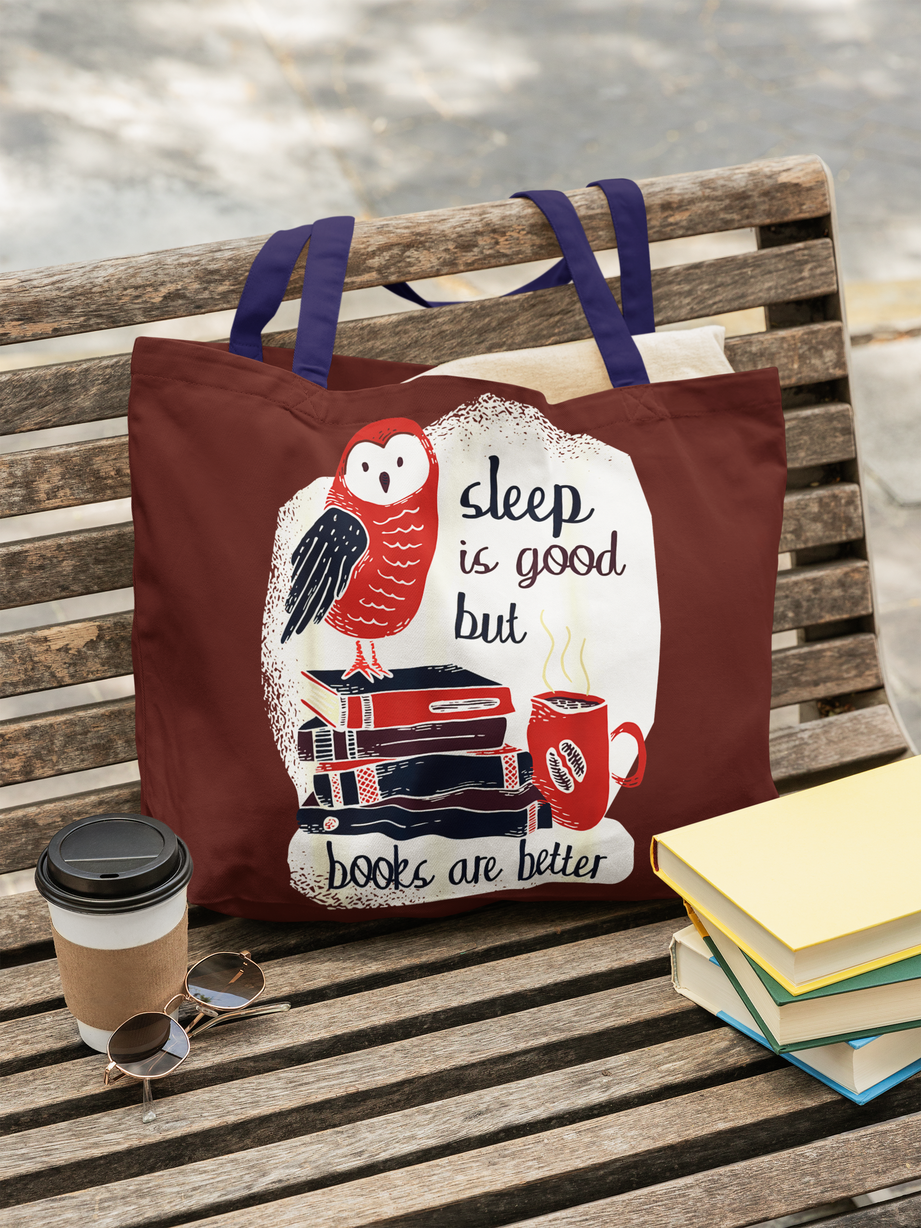 🦉📖 Sleep Is Good, But Books Are Better | Cozy Book Lover DTF Transfer FT747