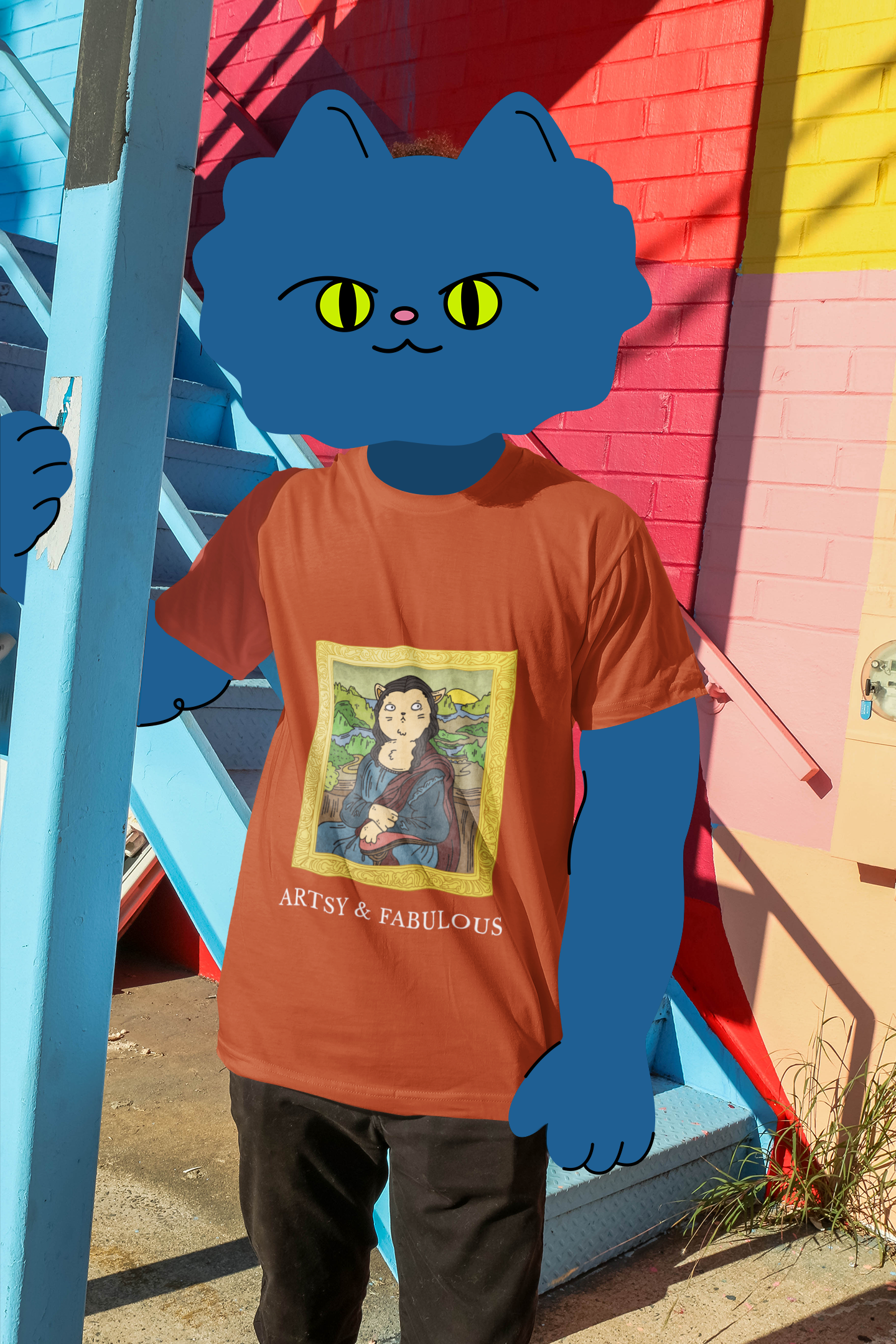 🖼️ The Meow-na Lisa Design DTF Transfer FT431