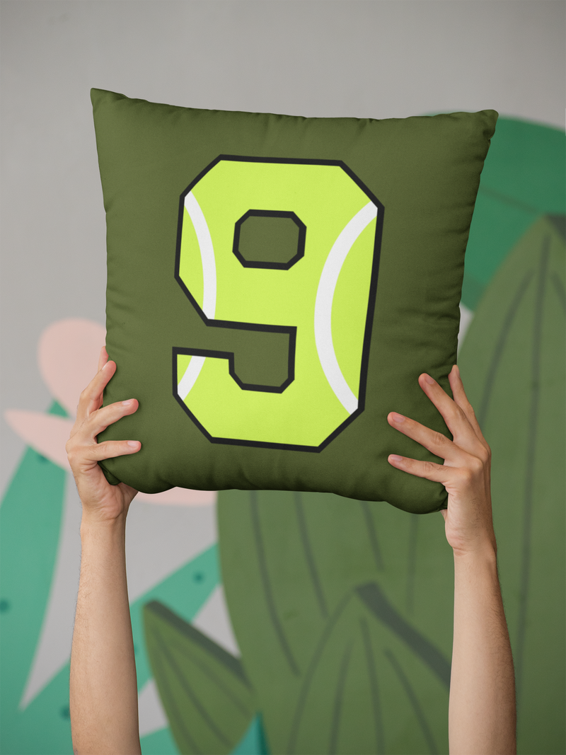 🎾 “9” – Nine – Neon Green Tennis-Style Numeric | DTF Transfer FT1049