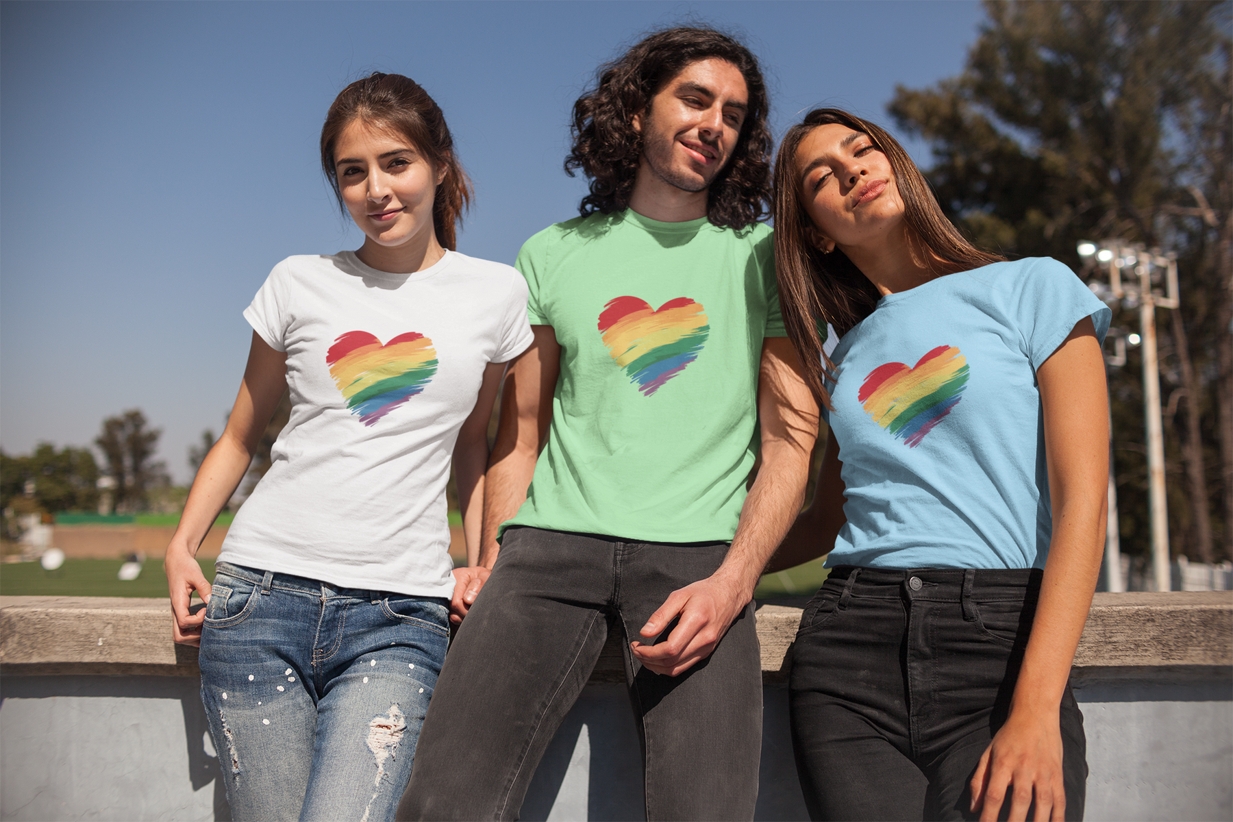 🌈💖 Rainbow Heart Design DTF Transfer FT199