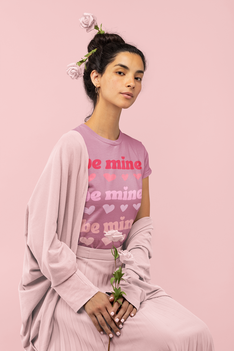 💘 Be Mine Cute Pastel Tones Design DTF Transfer FT400