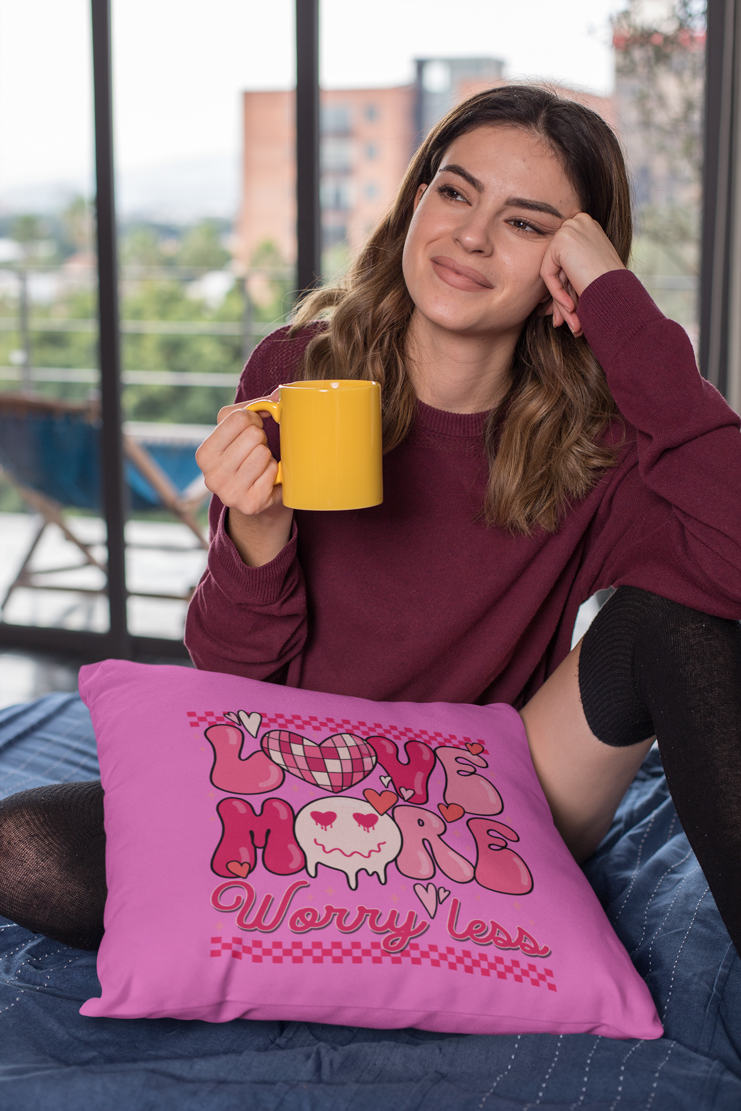 💖 LOVE MORE – Worry Less | DTF Transfer FT1092