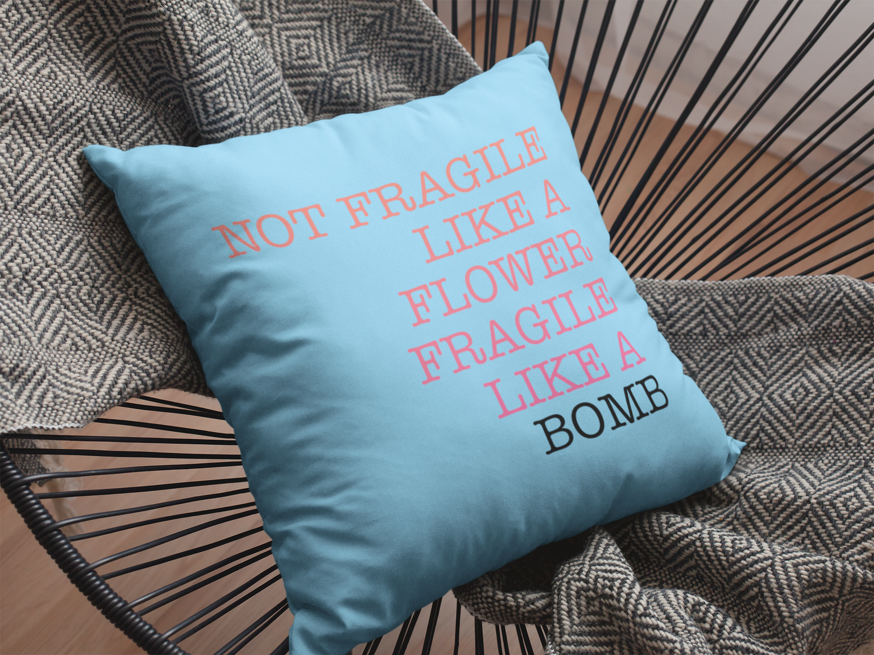 🌸💣 Not Fragile Like a Flower | DTF Transfer FT642