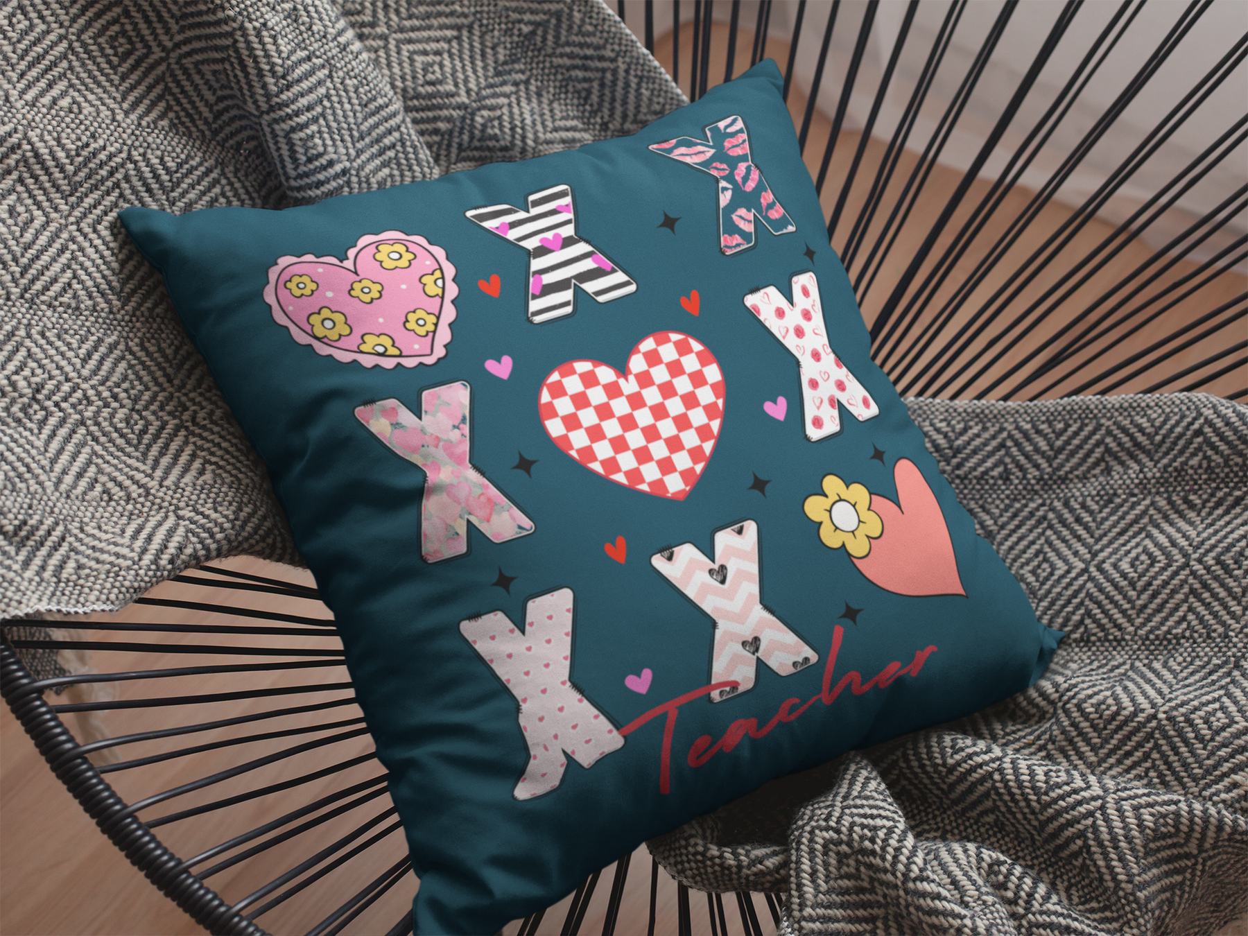 💖 XOXO Teacher – Valentine’s Day | DTF Transfer FT1123