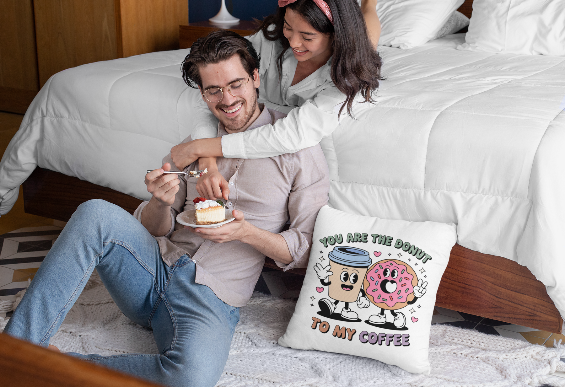 🍩💘 You Are the Donut to My Coffee – Valentine’s Day Cute Couple | DTF Transfer FT1139