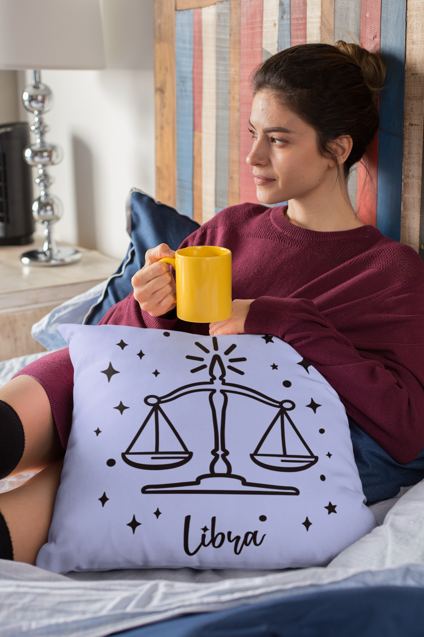 ♎⚖️ Libra Zodiac – Balanced Elegance Black DTF Transfer FT905